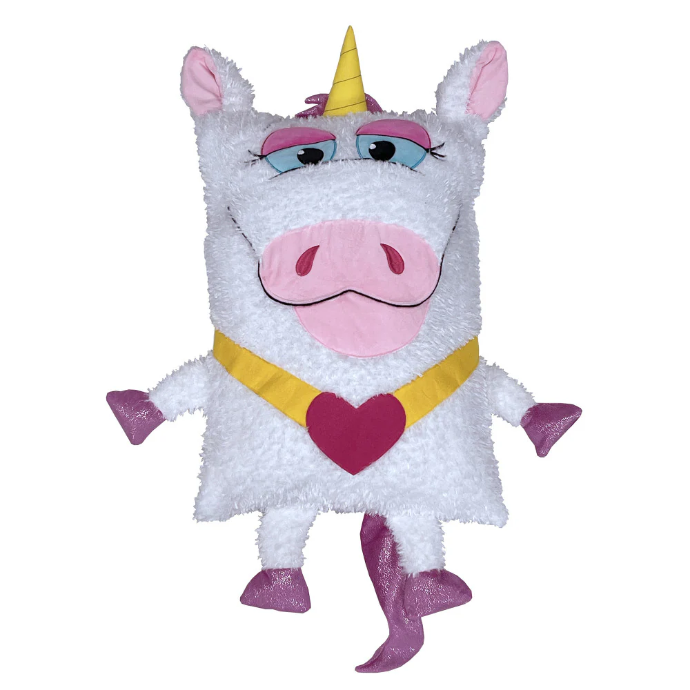 Shamzees Unicorn Magic Plush Pillow Cover - White & Purple