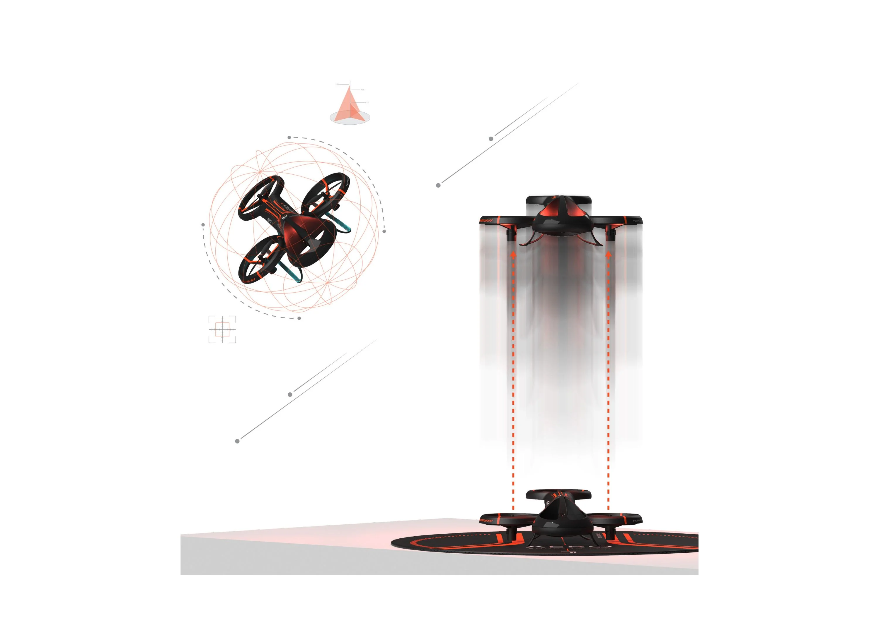 Sharper Image X-Treme Aero 2.4 GHz High-Performance Remote Control Stunt Drone - Image 5