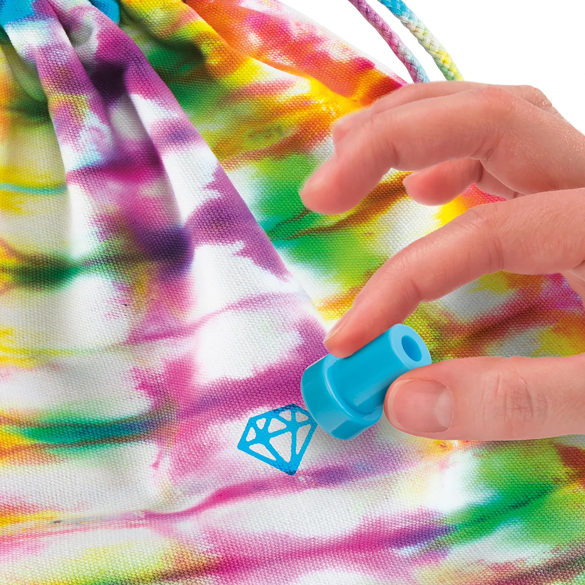 Cra-Z-Art Shimmer N' Sparkle Tie Dye Fashion Tote & Headband Kit - Pink/Yellow/Blue - Image 4