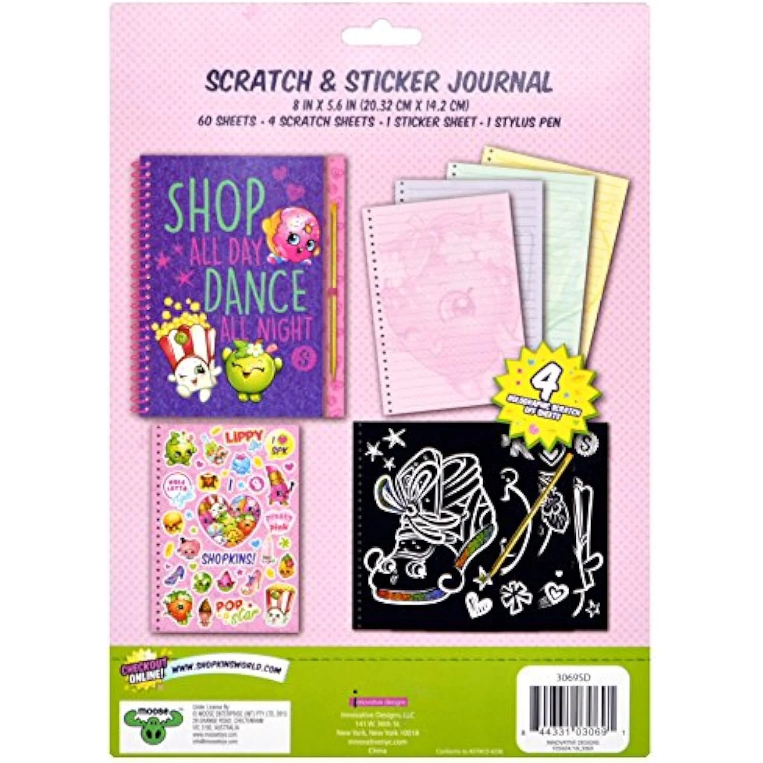 Shopkins Scratch and Sticker Creative Journal Kit - Image 2