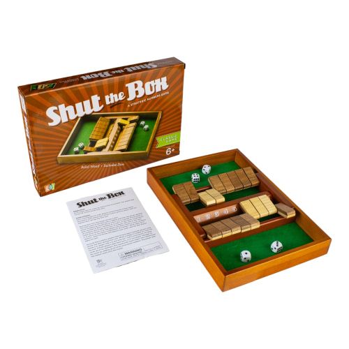 Shut the Box 4-Way Play Wooden Dice Game - Image 3