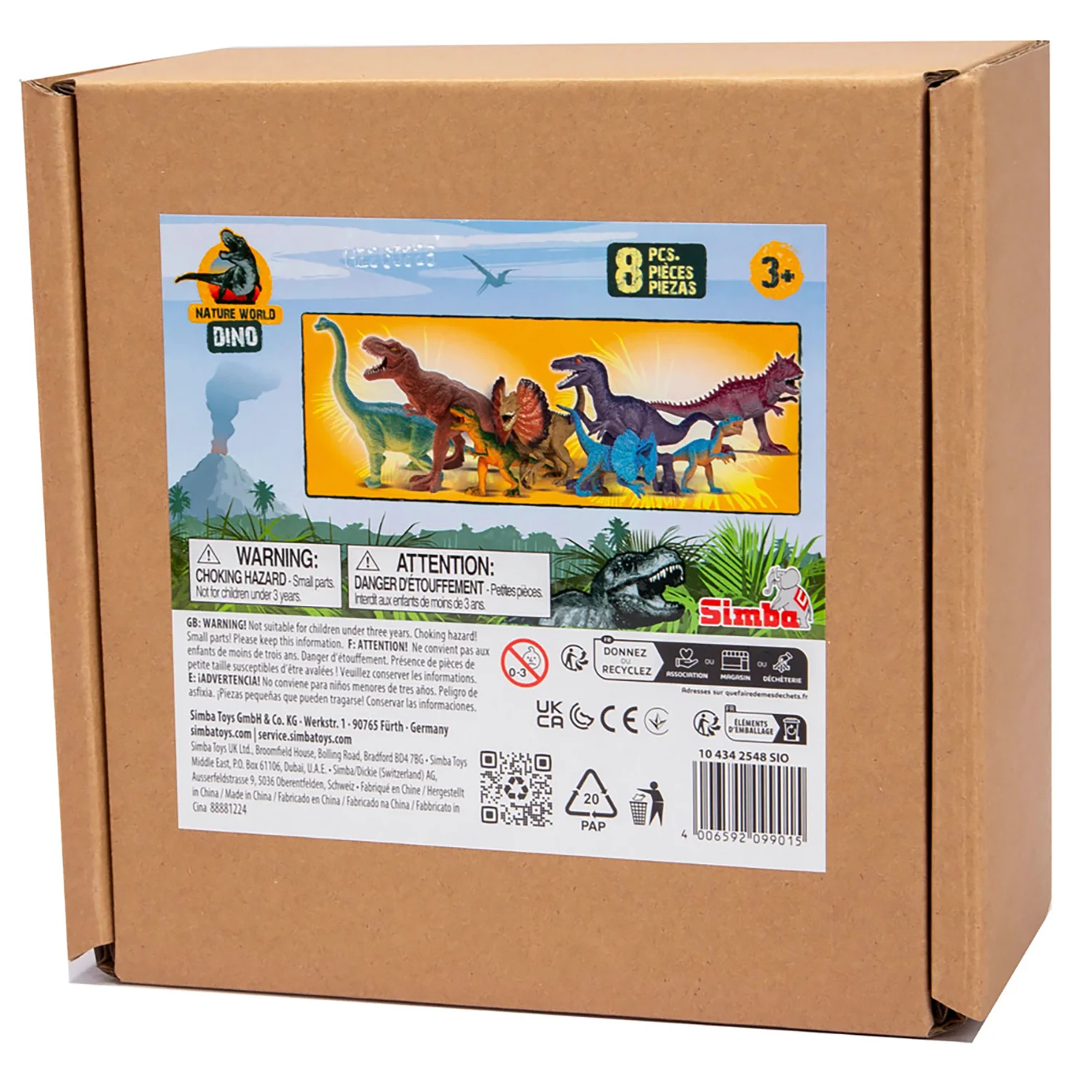 Simba Toys Dinosaur Playset - 8 Realistic Figures for Kids 3+ - Image 2