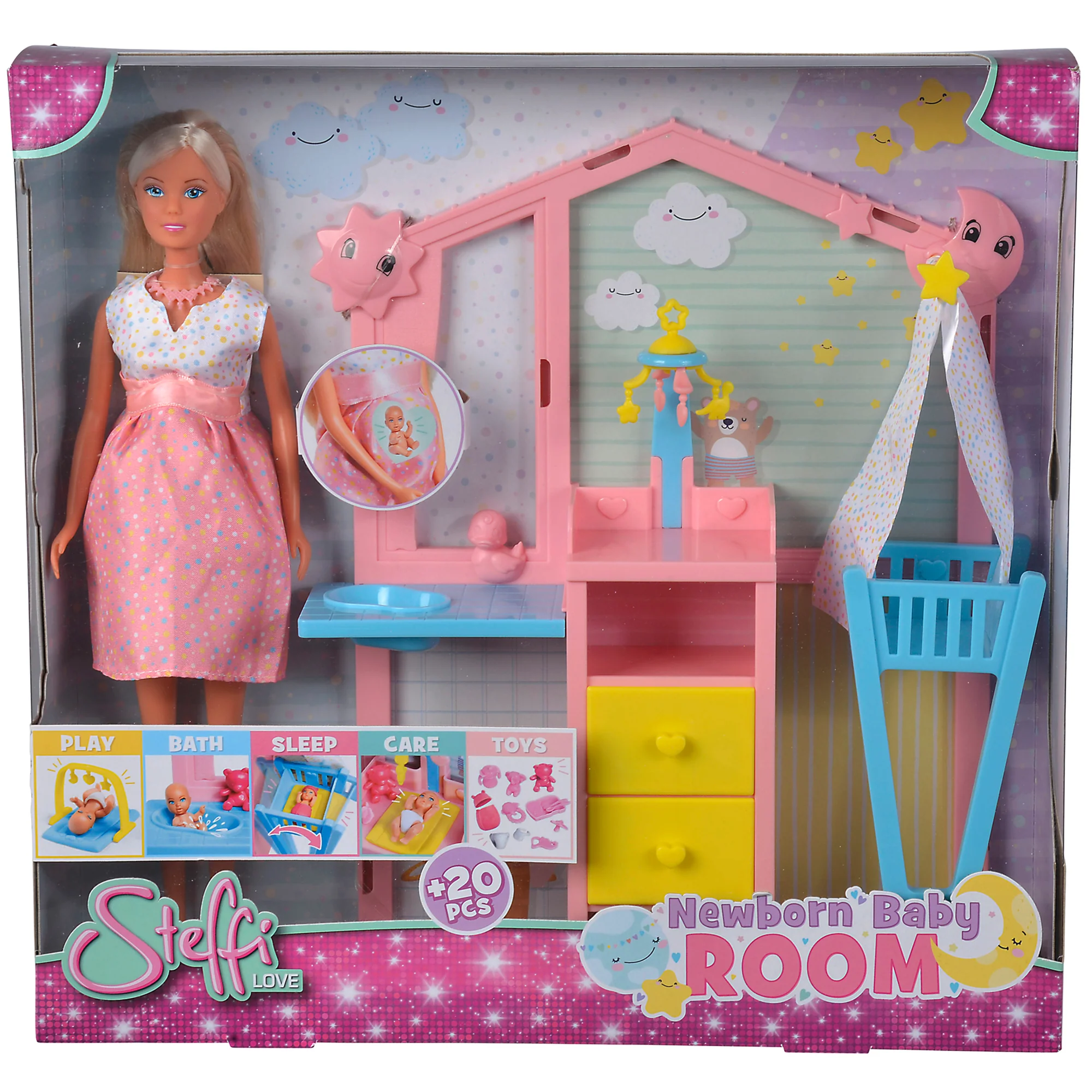 Simba Toys Steffi Love Newborn Nursery Playset with Doll & Accessories