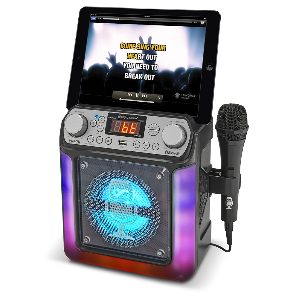 Singing Machine Groove Mini Bluetooth Karaoke Machine with 1 Wired Microphone and Disco Light Show - Image 2