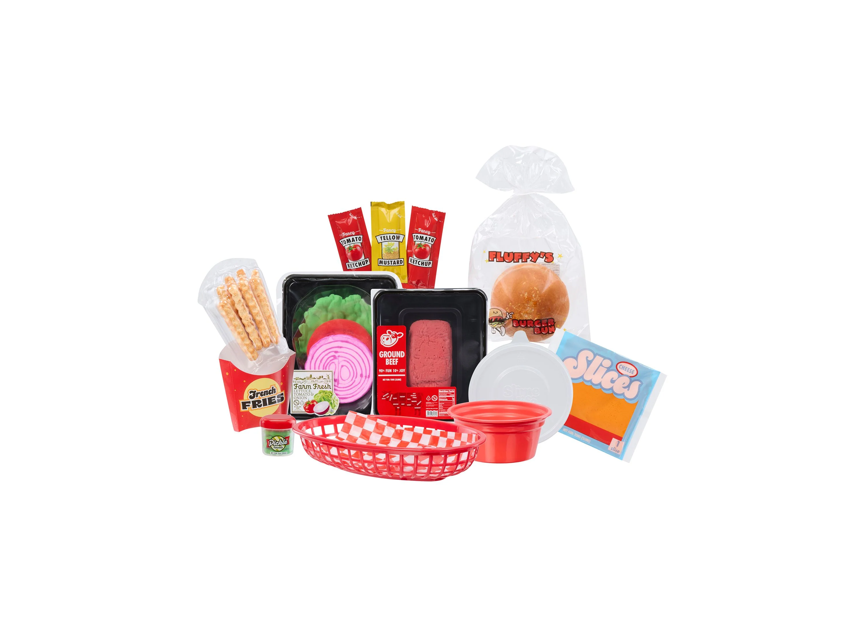 Slime Life Cheeseburger DIY Slime Kit With Food-Themed Pieces - Image 3
