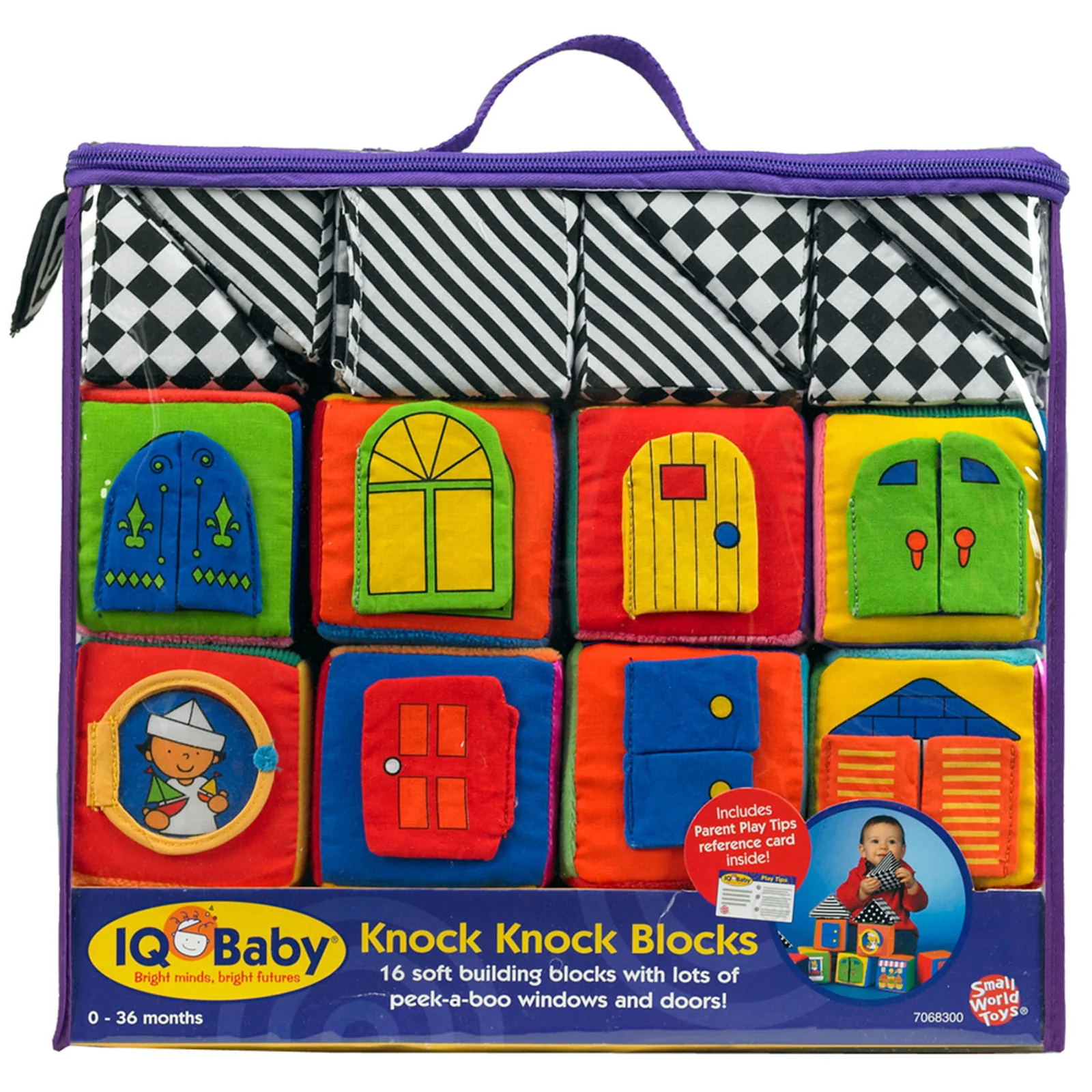 Small World Toys Knock-Knock Blocks – Soft Fabric Building Set