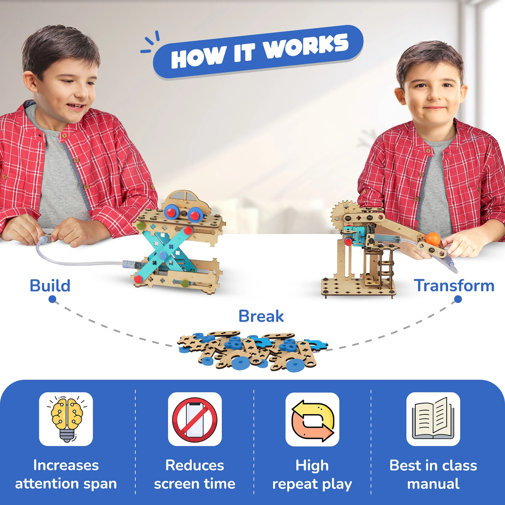 Smartivity 7-In-1 Multi-Builds Hydraulics Science Kit - Image 4