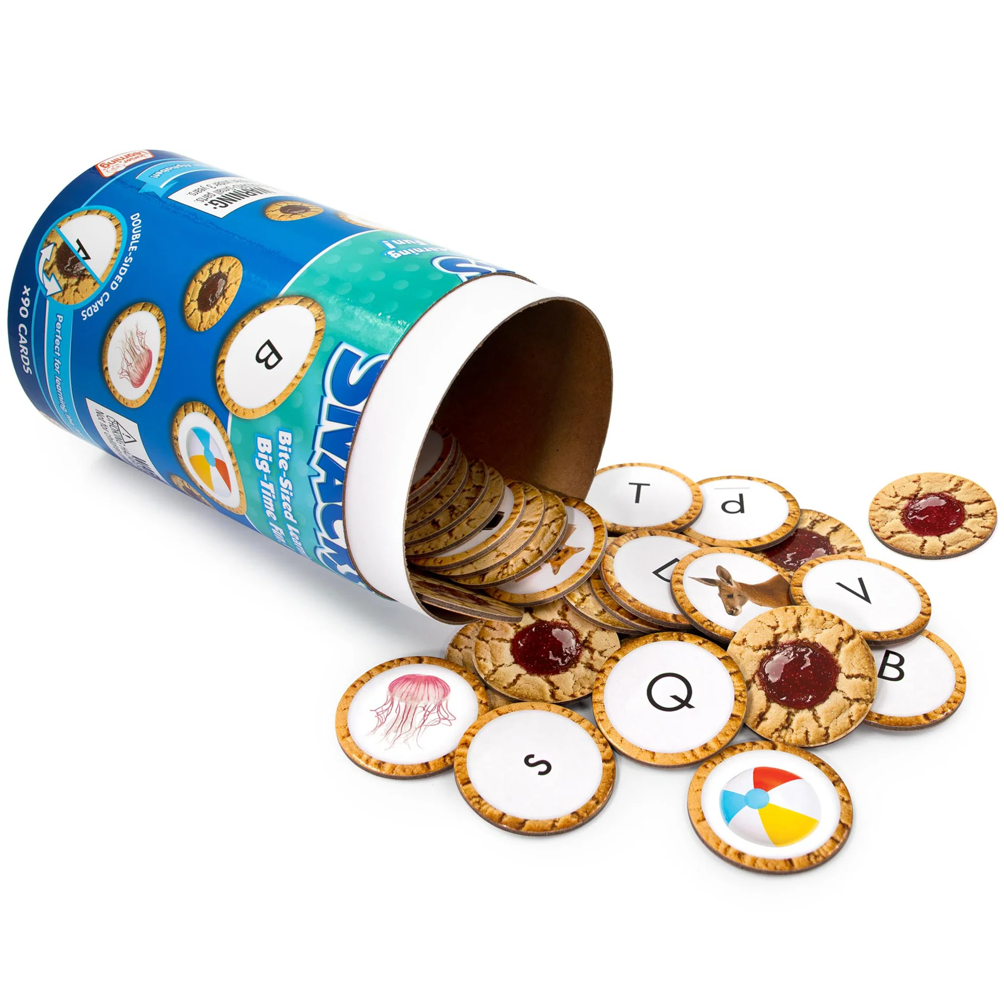 Snacks: Alphabet 90 Double-Sided Letter Learning Cards
