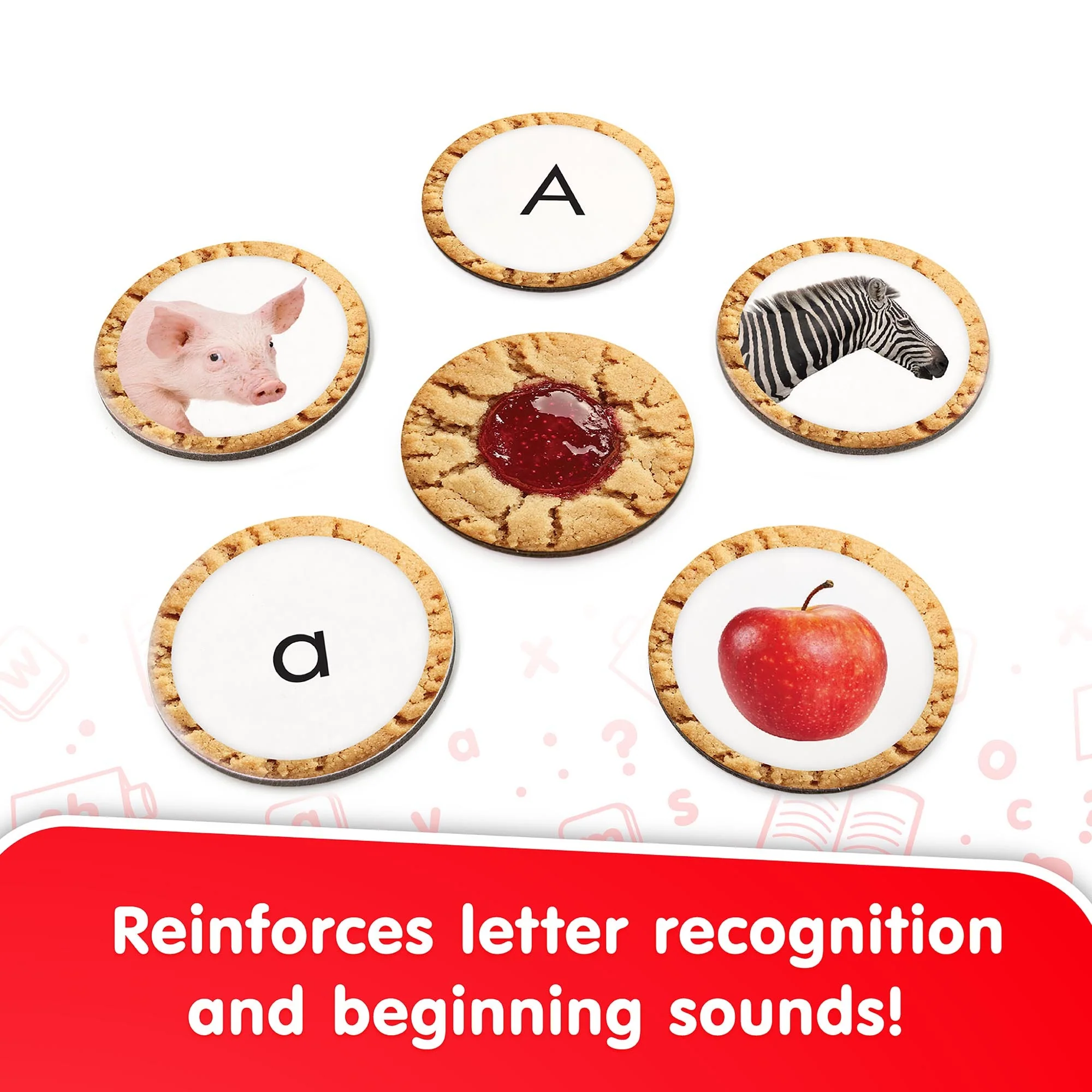 Snacks: Alphabet 90 Double-Sided Letter Learning Cards - Image 2