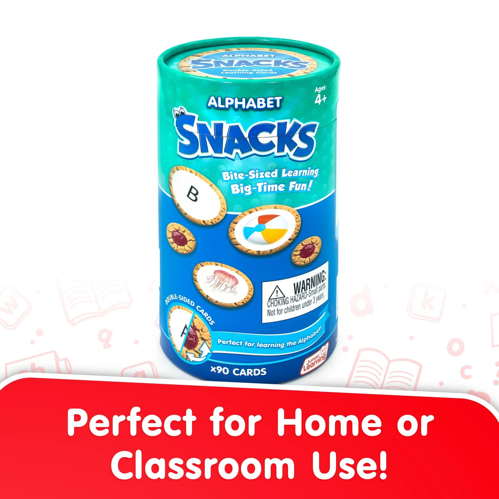 Snacks: Alphabet 90 Double-Sided Letter Learning Cards - Image 4