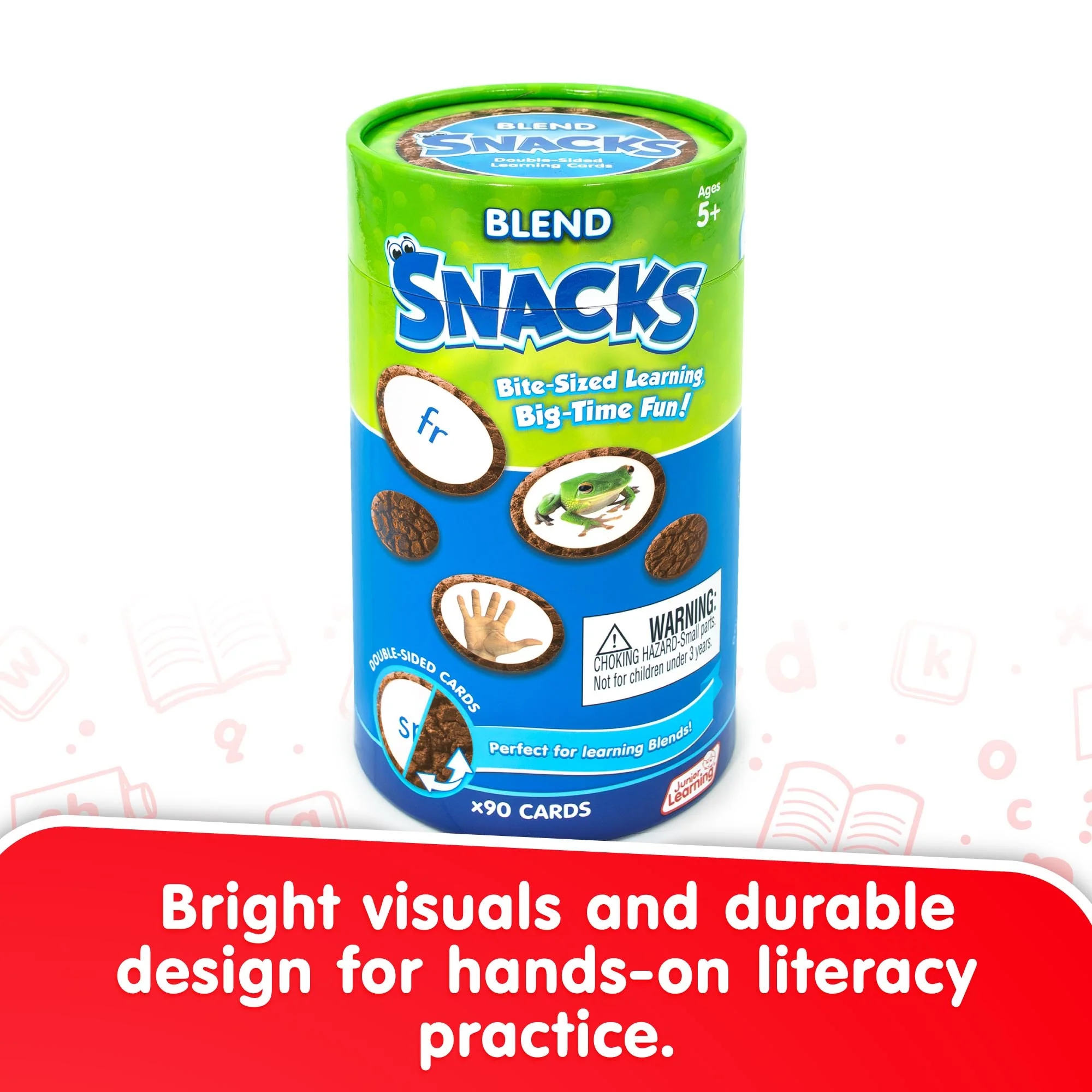Snacks Blend Phonics Learning Card Game With 90 Double-Sided Cards - Image 4