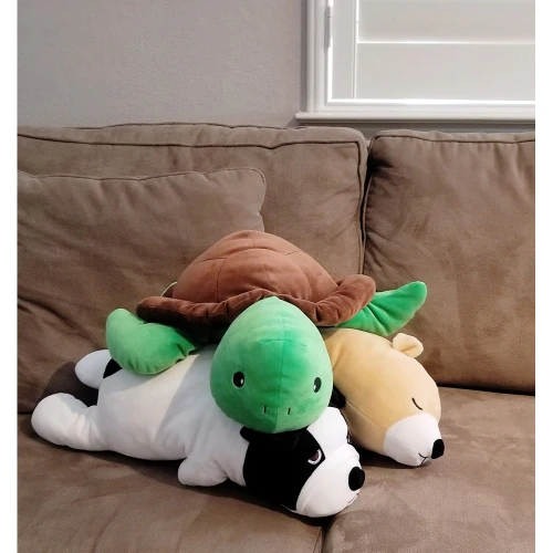 Snoozimals 20 inch Ultra-Soft Toby the Turtle Plush - Green/Brown - Image 6