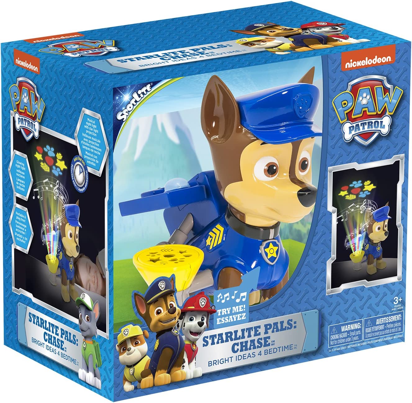 Paw Patrol Soft Lite - Chase Nightlight with Auto Shut-Off - Image 2