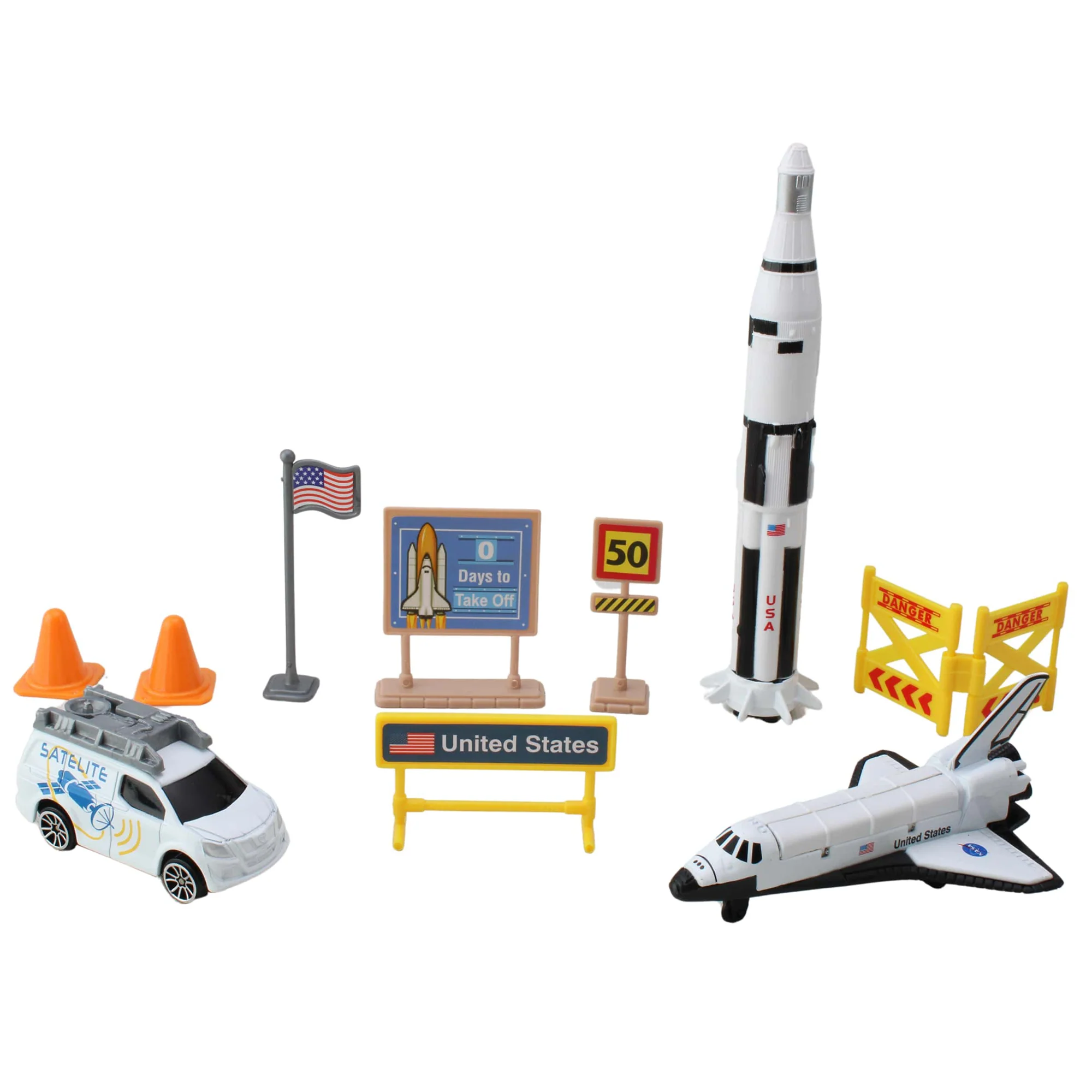 Galactic Voyager Space Shuttle Playset - 10 Piece Set - Image 2