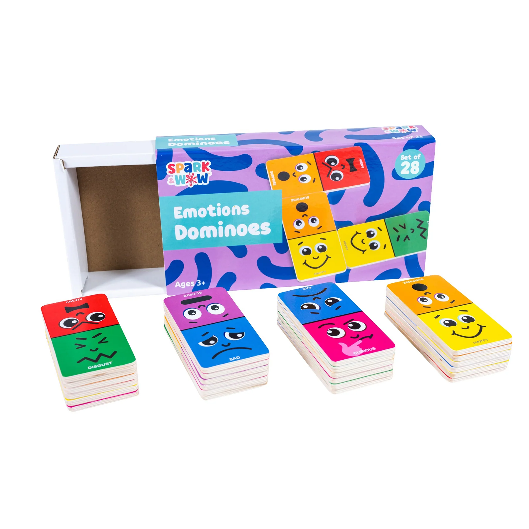 Spark & Wow Emotions Dominoes - Expressive Play Set - 28 Pieces - Image 8
