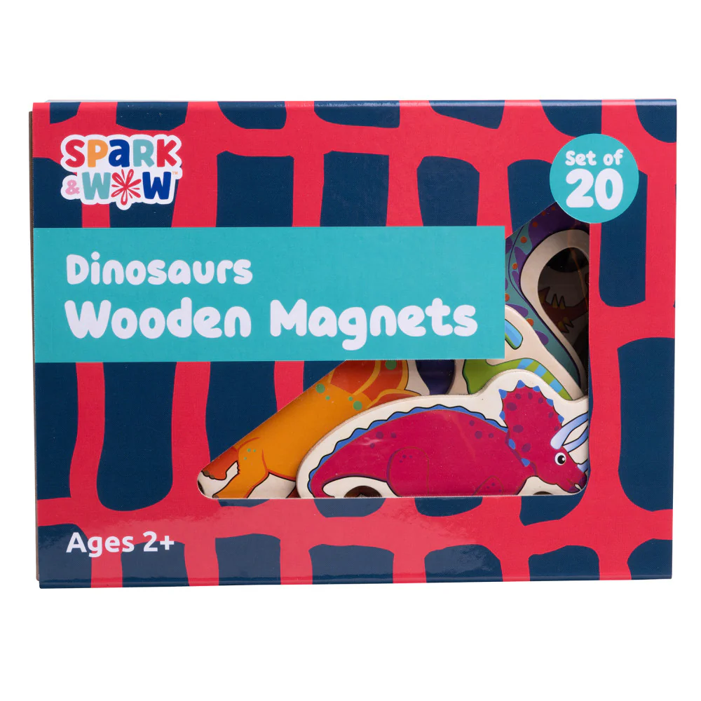 Spark & Wow Dinosaur Adventure Wooden Magnet Set - 20 Pieces - Image 6