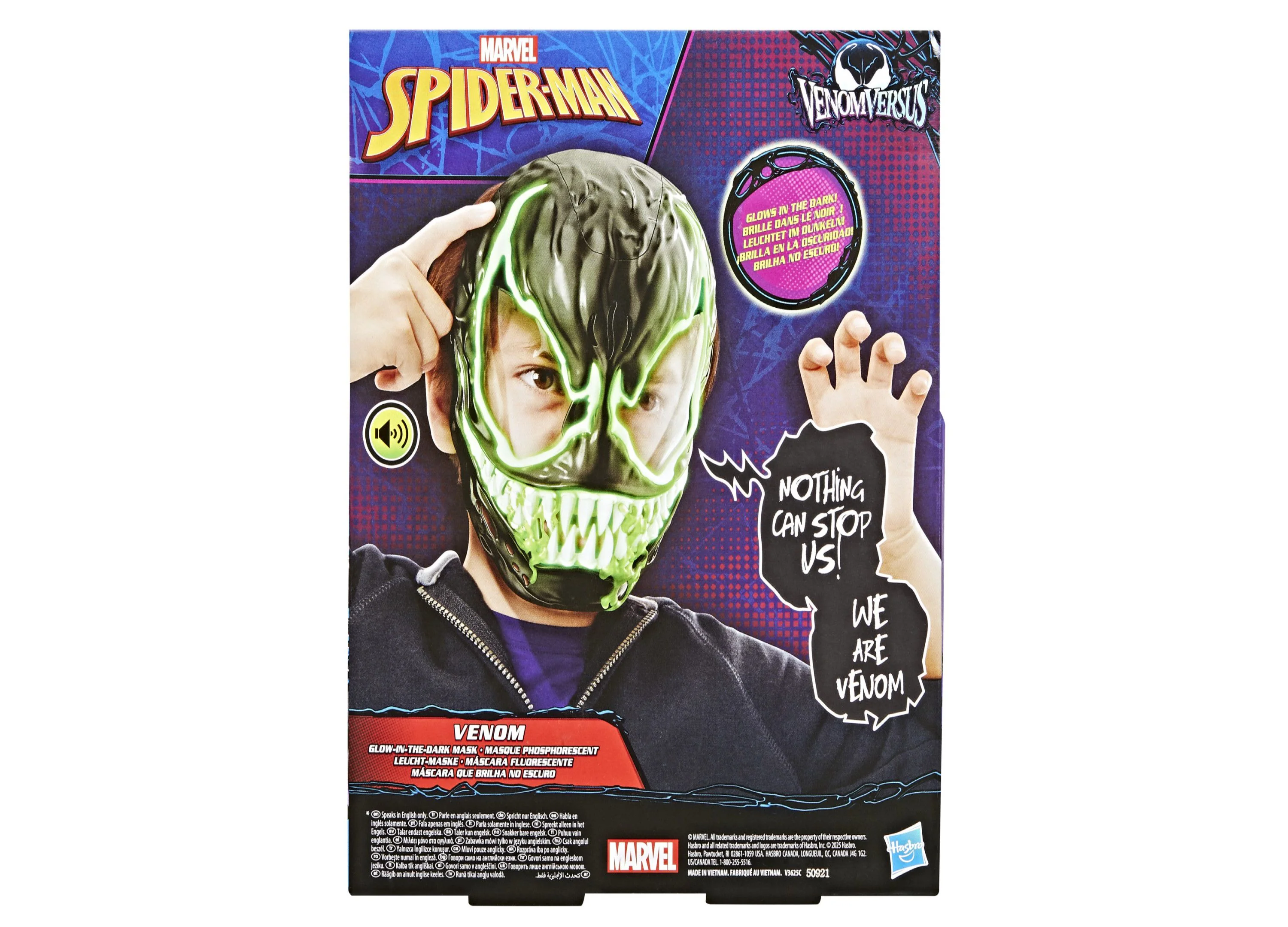 Spider-Man Marvel Venom Versus Mask - Glow-in-the-Dark Features - Image 2