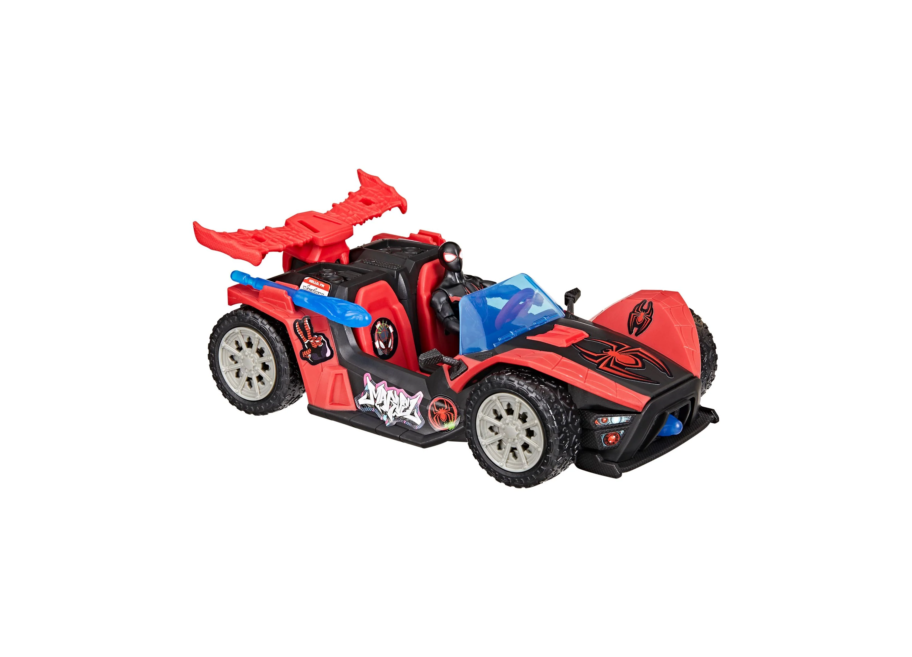 Marvel Spider-Man VenomVersus 4-Inch Miles Morales Remix Blast Racer Action Figure Set - Image 4