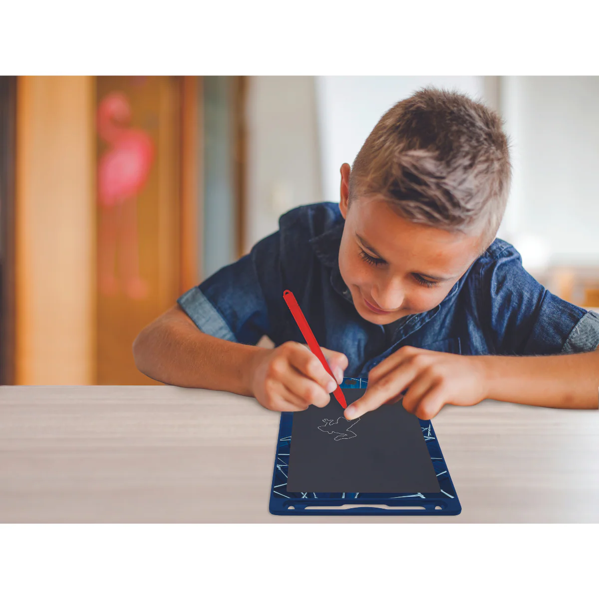 SpiderMan 11’’  multicolor learning drawing E-ink tablet with stencils - Image 3