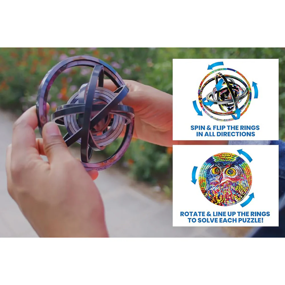 Sonic Speed Spin Flip Puzzle - 12 Ring Double-Sided Challenge - Image 2