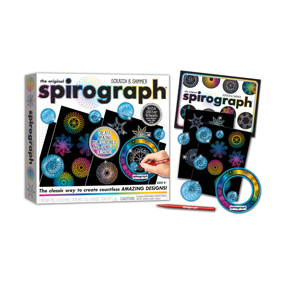 Spirograph Deluxe Scratch & Shimmer Art Set - Creative Drawing Kit - Image 2