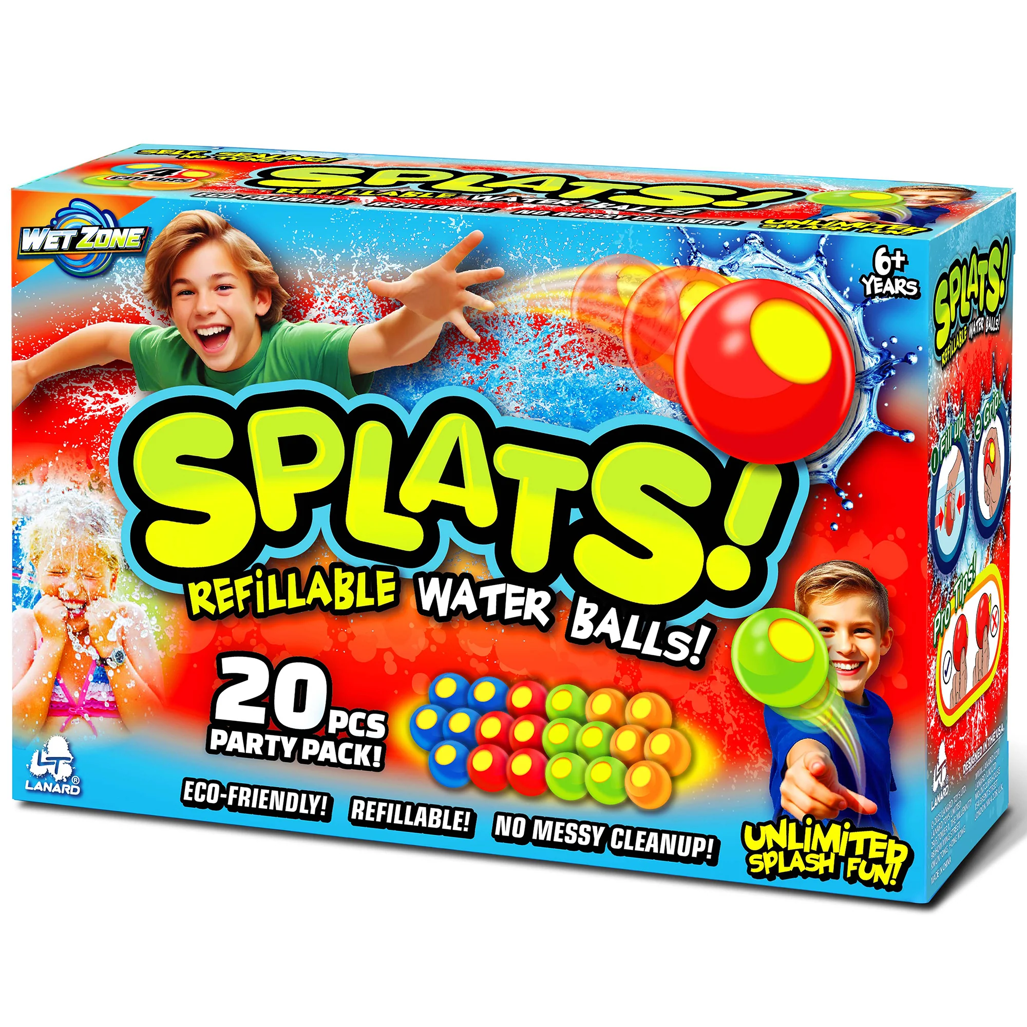 Splats Reusable Water Balls 20-Piece Set