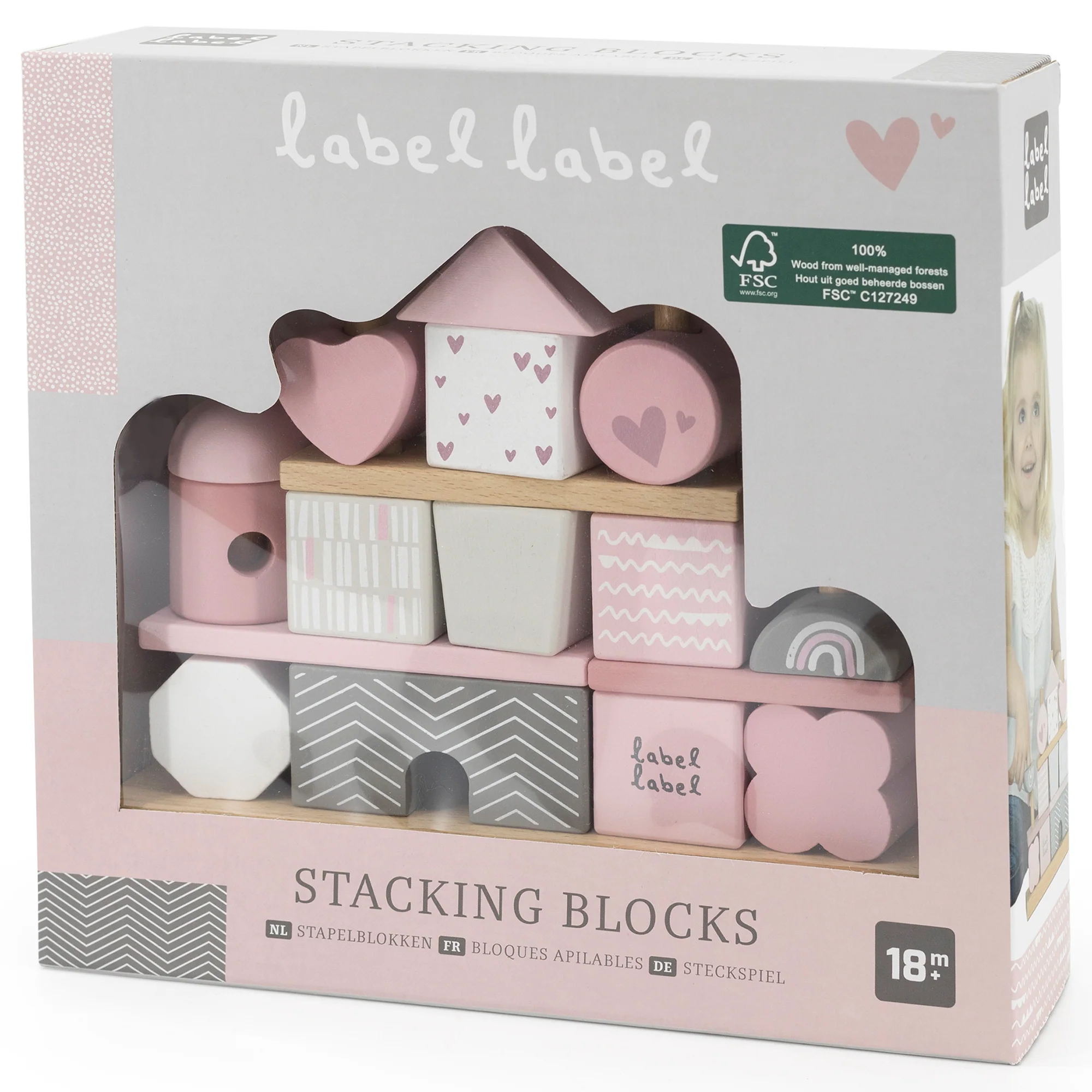 Stacking Blocks House: Pink