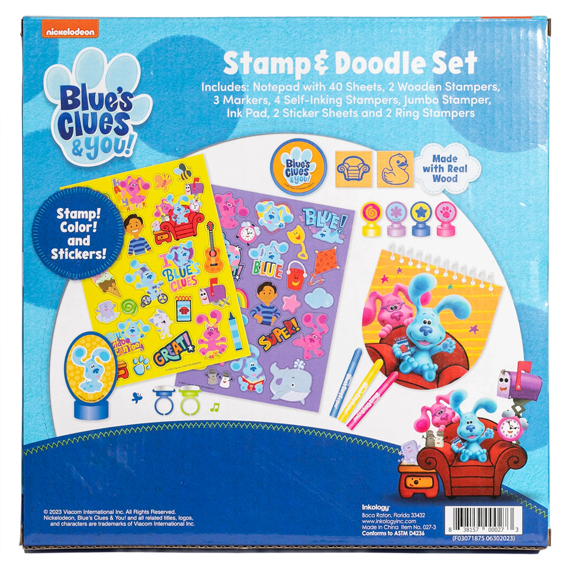 Blue's Clues Stamp & Doodle Creative Set With Notebook - Image 2