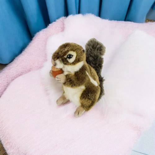 Leosco Lifelike Squirrel Plush - Cuddly 7 Inch Brown Squirrel - Image 9