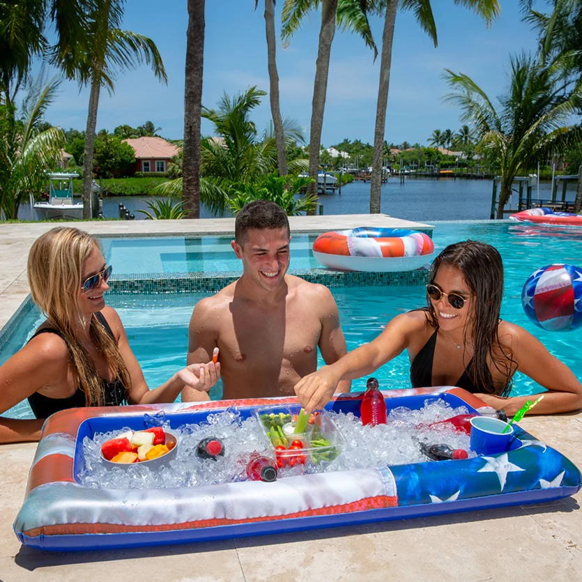 Patriotic Stars & Stripes Inflatable Buffet Cooler - Image 2