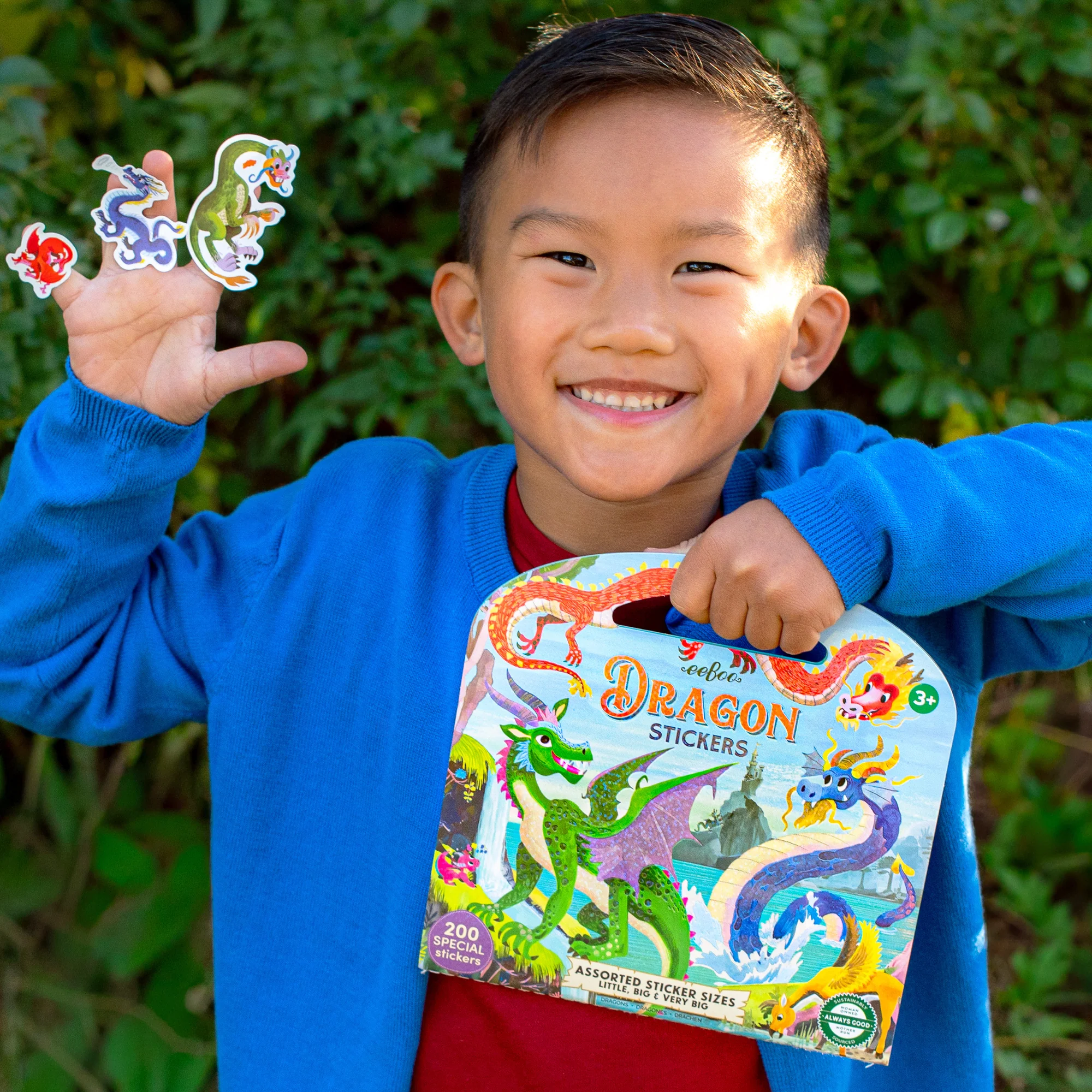 eeBoo Shiny Dragon Sticker Book With Over 200 Stickers - Image 5