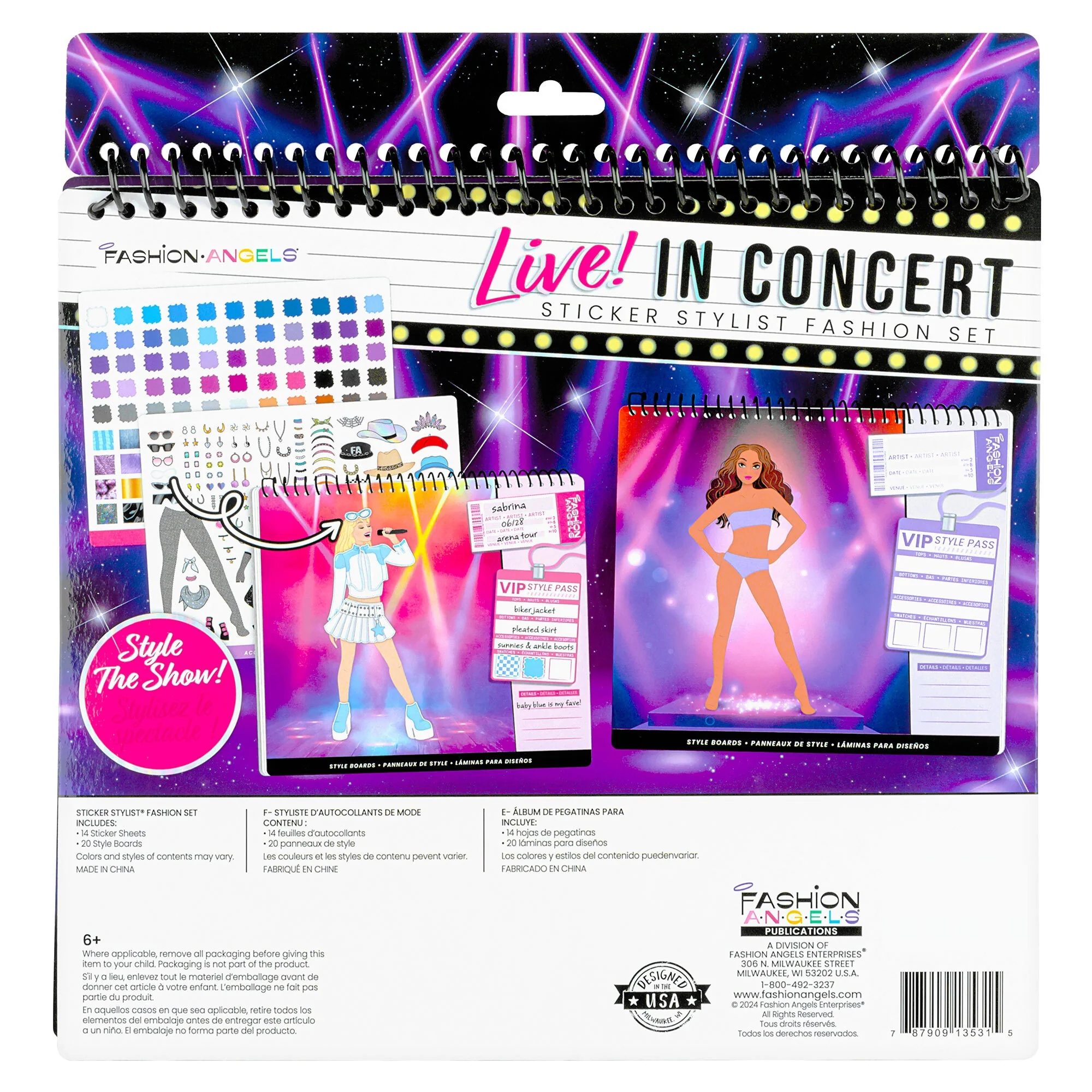 Fashion Angels Live In Concert Sticker Stylist Fashion Set With 600+ Stickers - Image 3