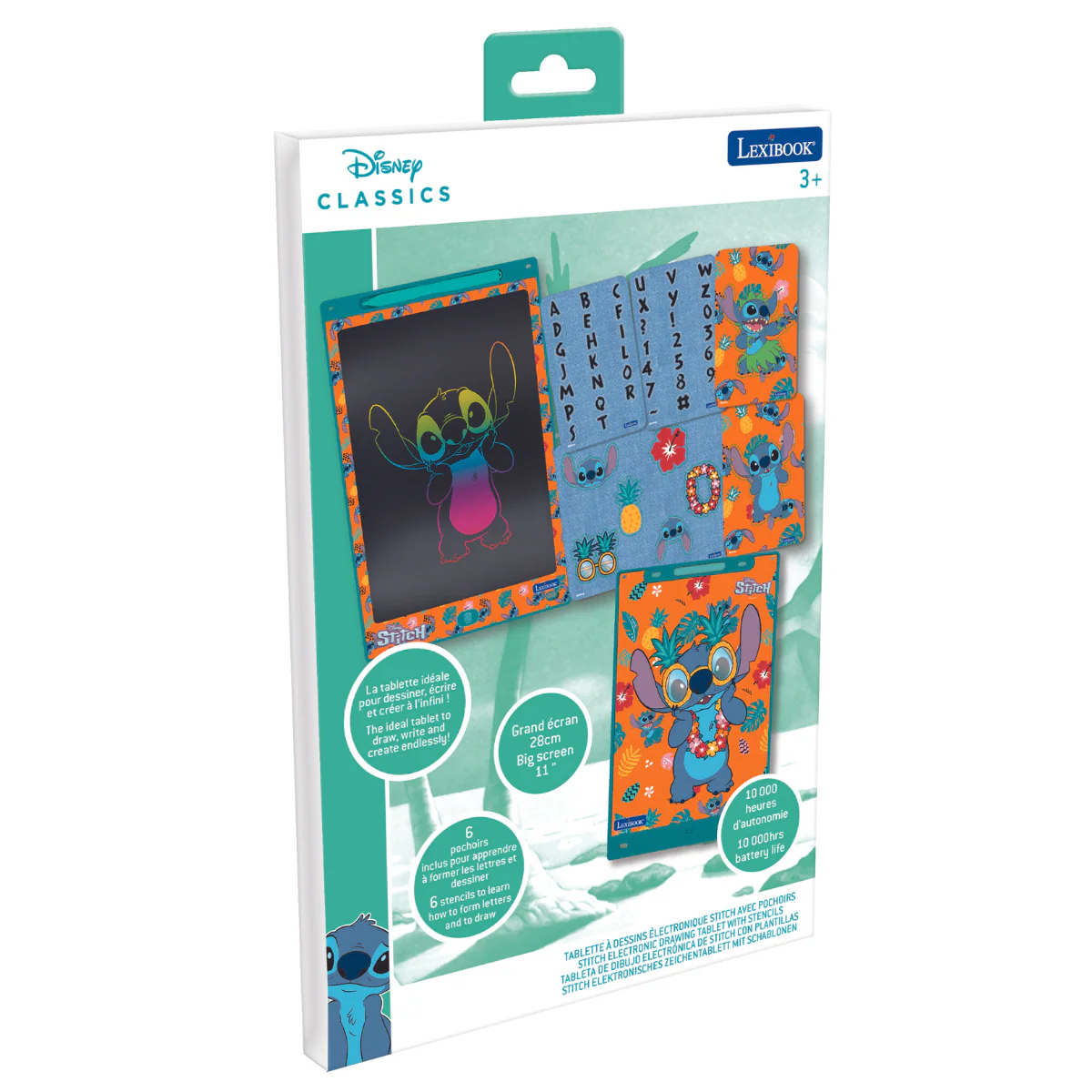 Stitch 11’’ multicolor learning drawing E-ink tablet with stencils - Image 3