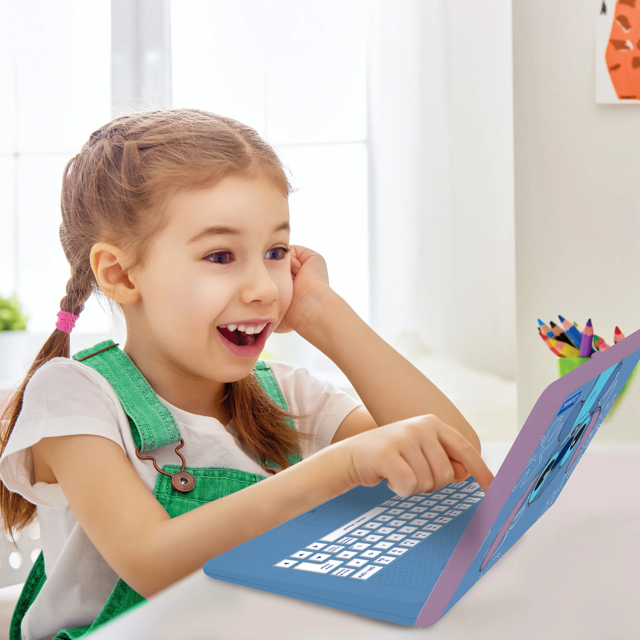 Lexibook Disney Stitch Bilingual Educational Laptop, 170 Activities, Blue - Image 12