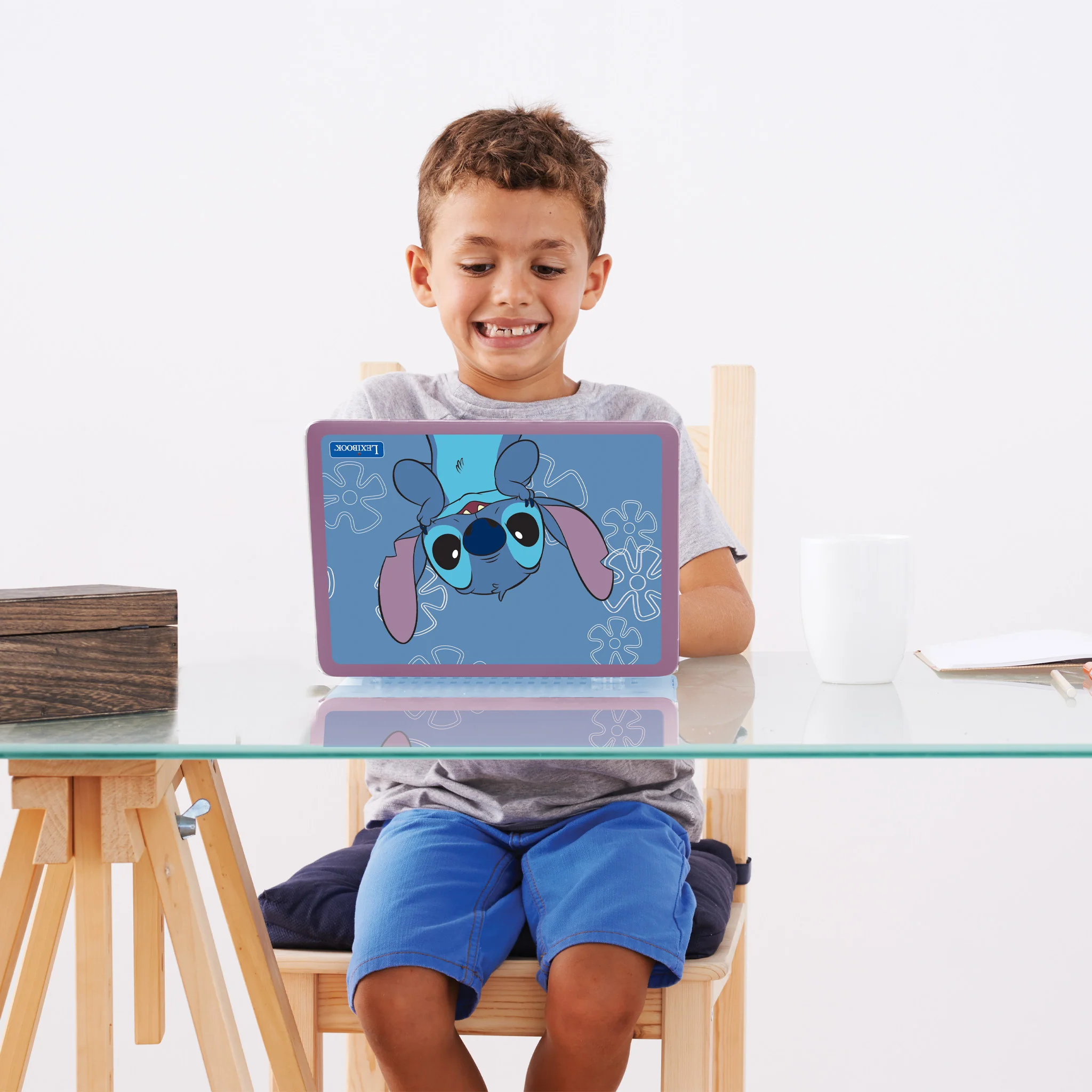 Lexibook Disney Stitch Bilingual Educational Laptop, 170 Activities, Blue - Image 4