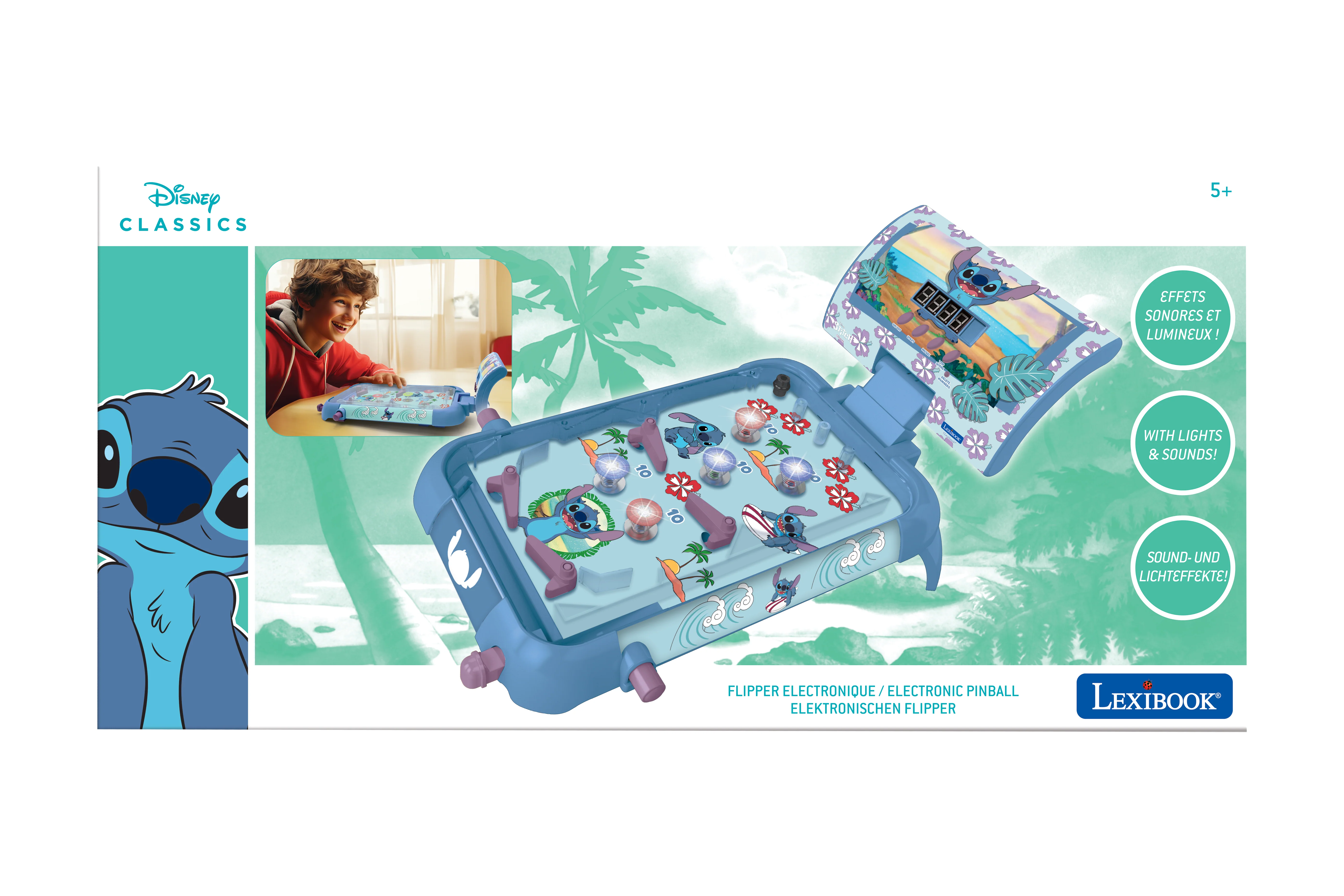 Stitch electronic table pinball with a great design, sounds, lights and digital scoring to play alone or challenge your friends. - Image 5