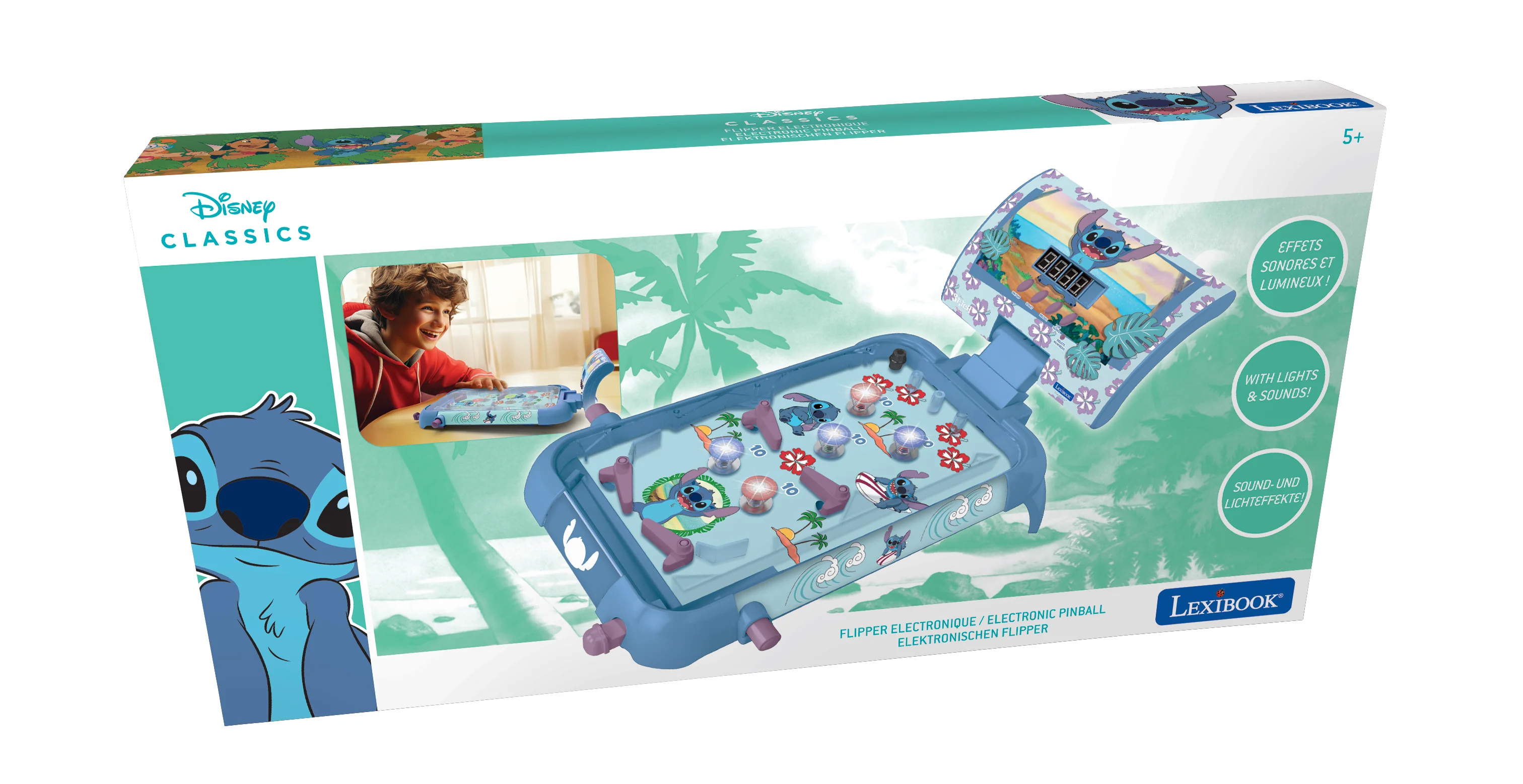 Stitch electronic table pinball with a great design, sounds, lights and digital scoring to play alone or challenge your friends. - Image 8