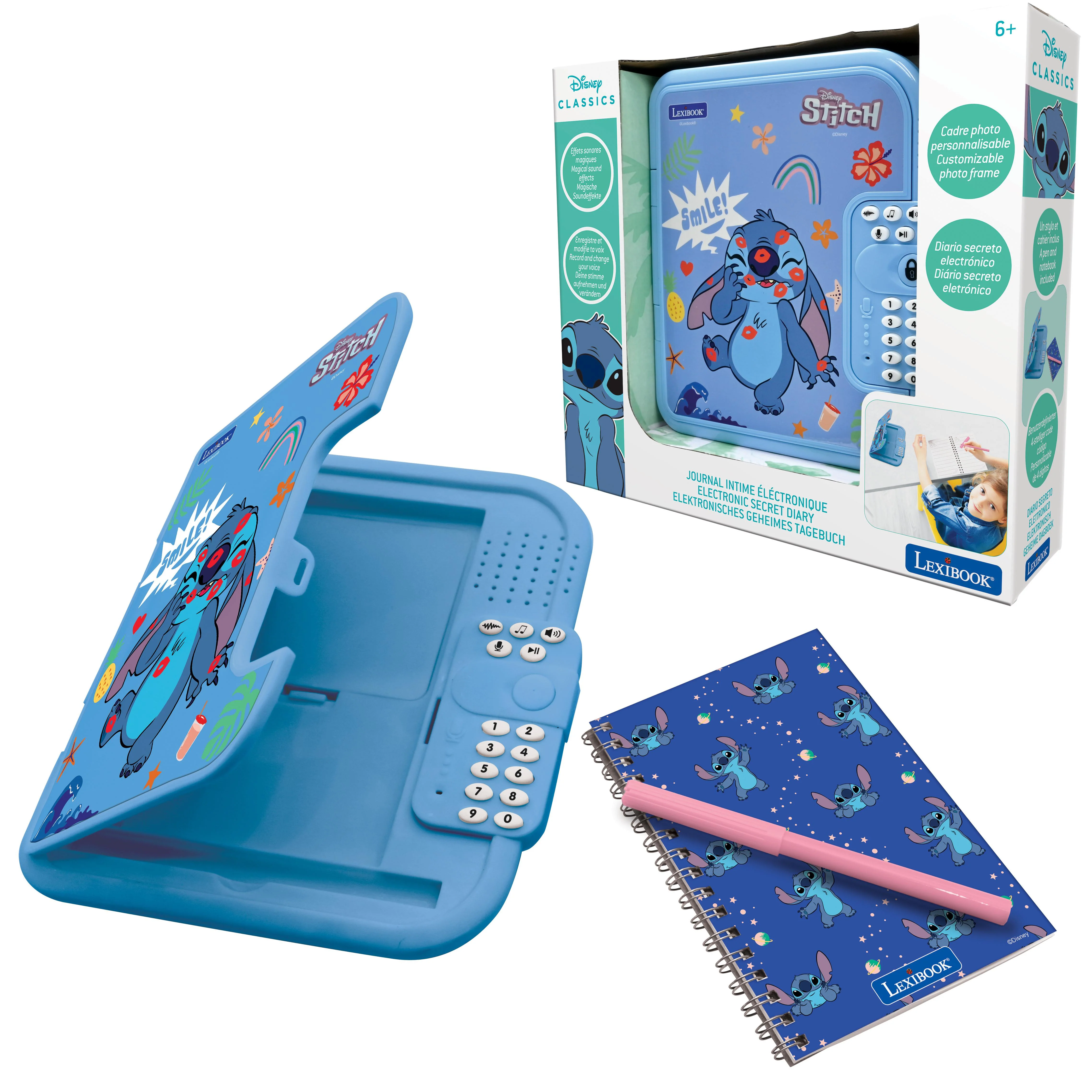 Stitch Secret Safe Electronic Diary - Interactive Security - Blue - Image 5