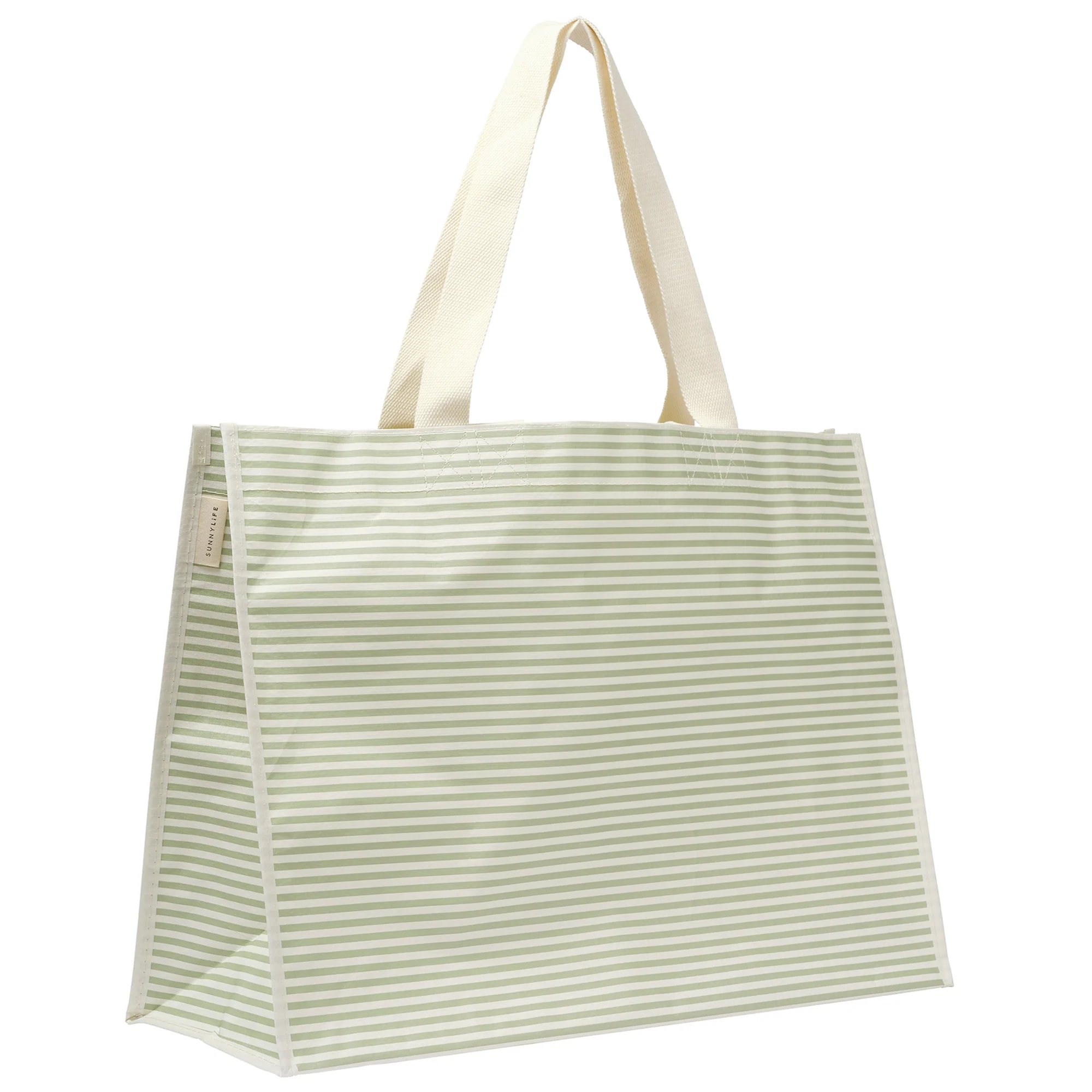 Sunnylife Carryall Beach Bag La Palma Sage Stripe - Oversized, Waterproof, and Stylish Tote