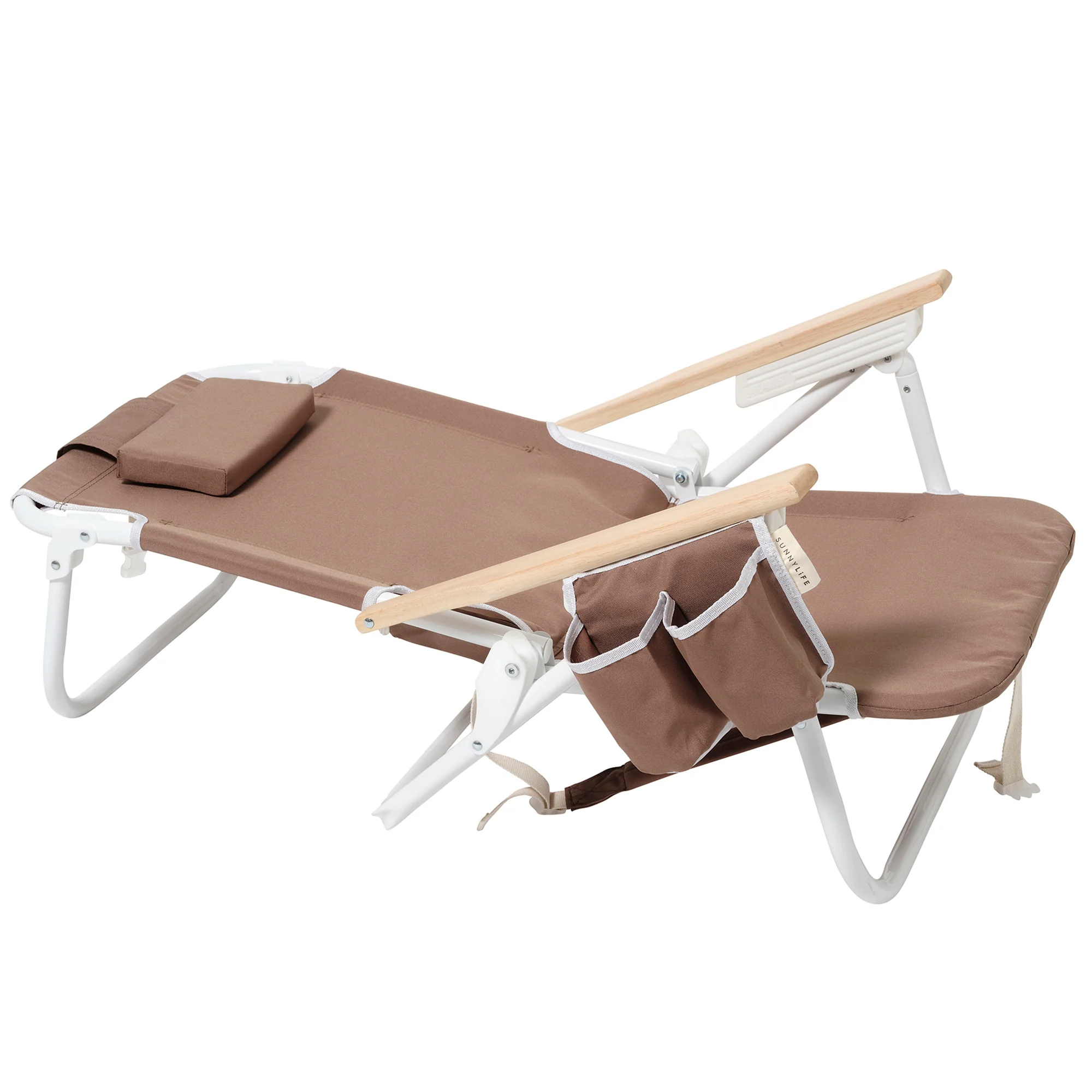 Sunnylife Deluxe Beach Chair - Rustico Driftwood with Cooler & Drink Holder - Image 5