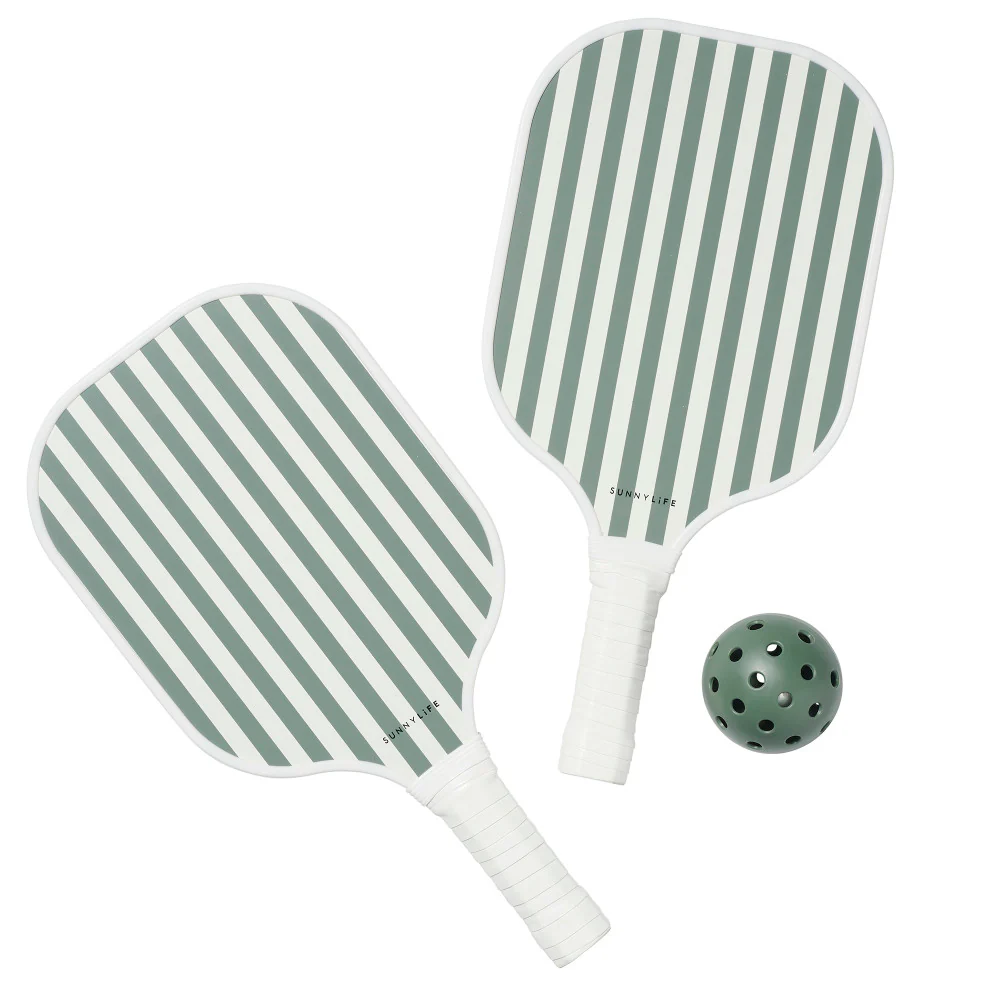 Sunnylife Pickleball Set - Playful Vacay Olive Edition