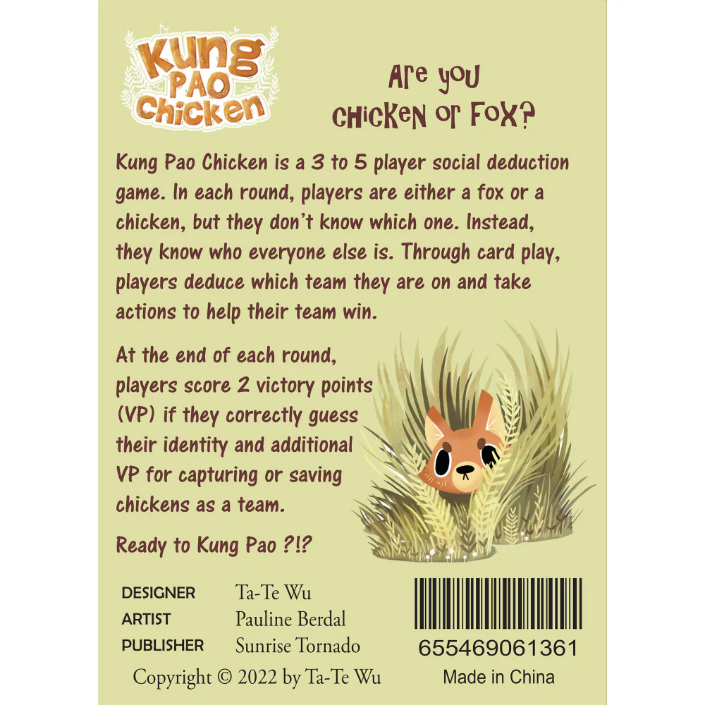 Sunrise Tornado: Kung Pao Chicken Social Deduction Card Game - Image 2