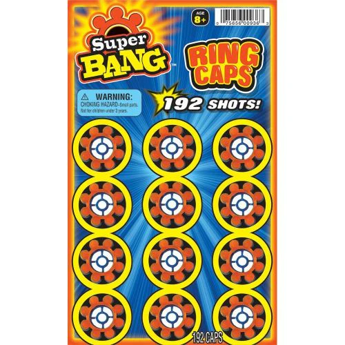Super Bang Ring Caps 192 Count - Explosive Fun with Every Shot!