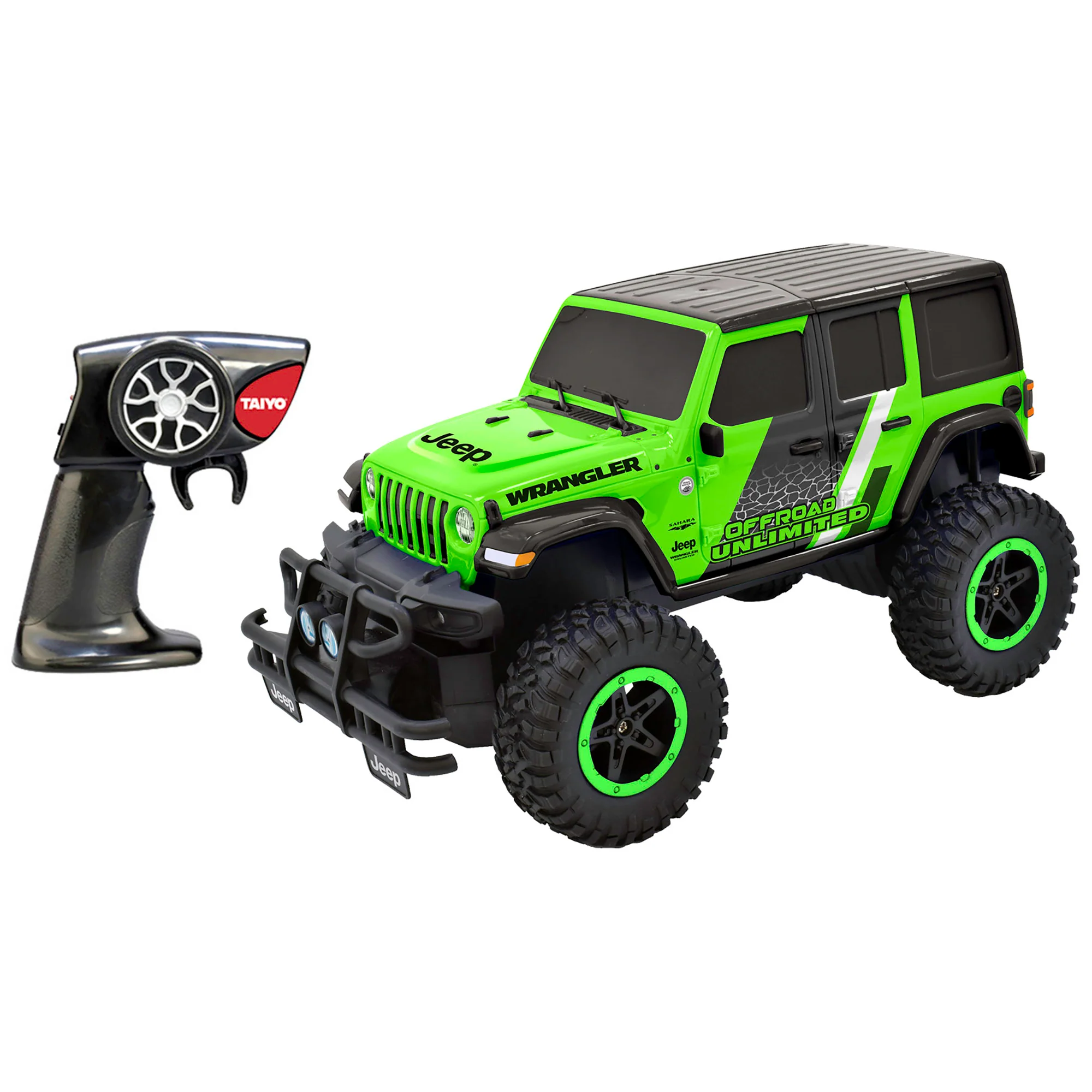 Taiyo Jeep Wrangler Sahara Unlimited 1:16 Scale R/C Vehicle - Green - Image 2