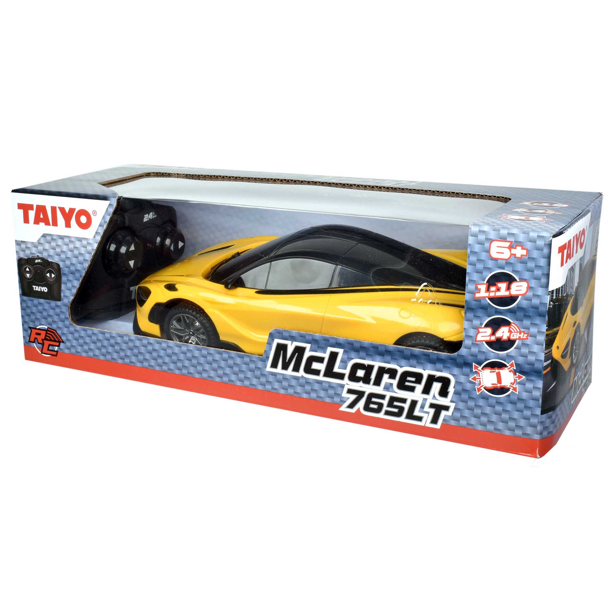 Taiyo Remote Control McLaren 765LT - 1:18 Scale - Vibrant Yellow - Image 2