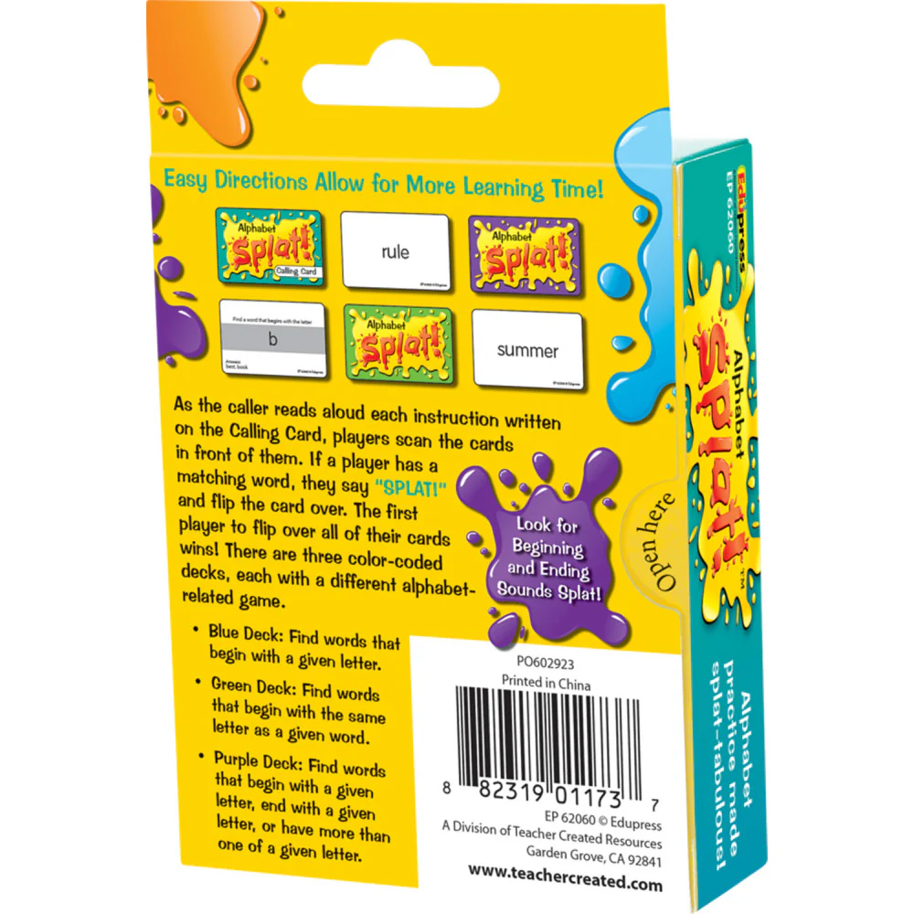 Teacher Created Resources Alphabet Splat Game - Colorful Educational Play - Image 3