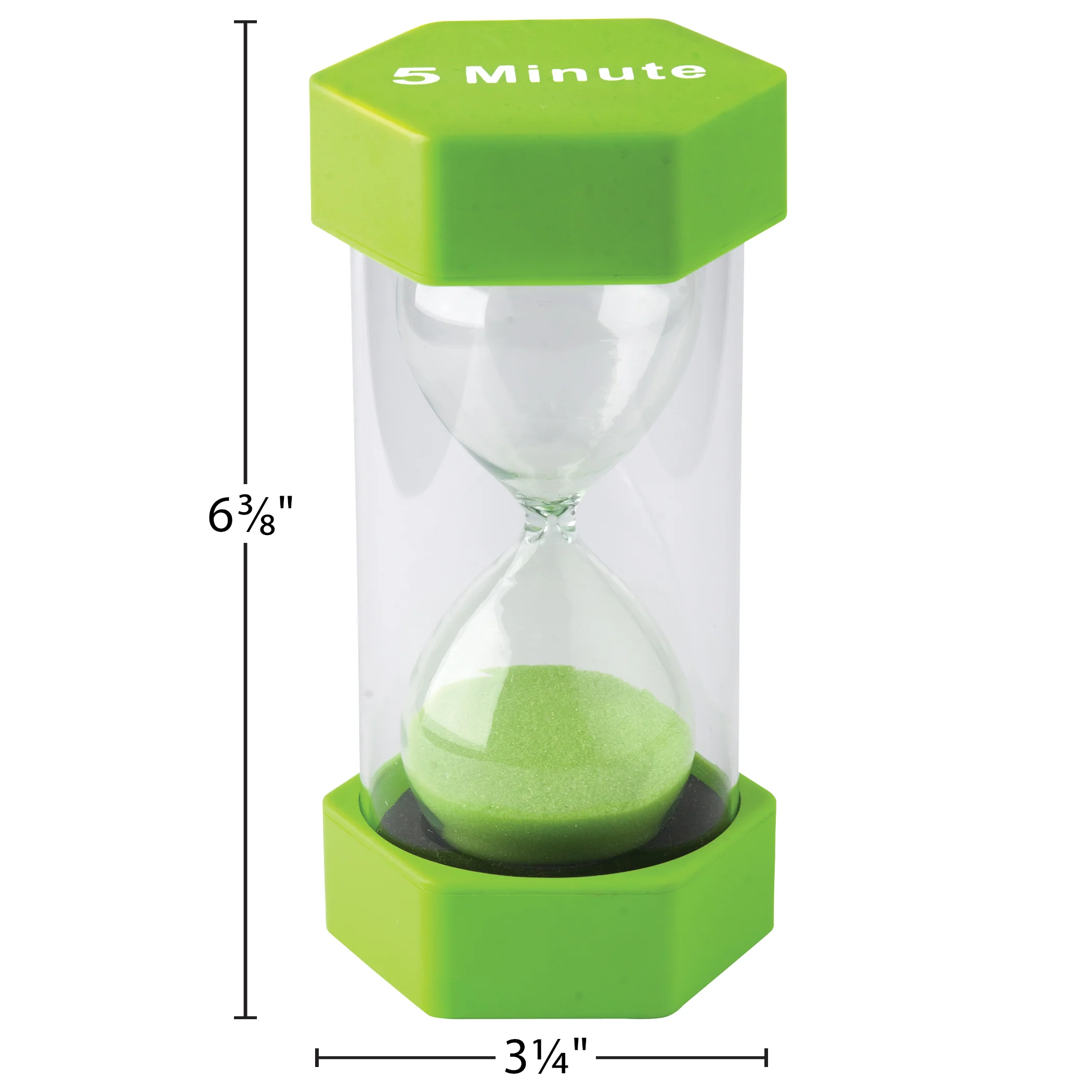 Teacher Created Resources Large 5-Minute Sand Timer - Green - Image 3