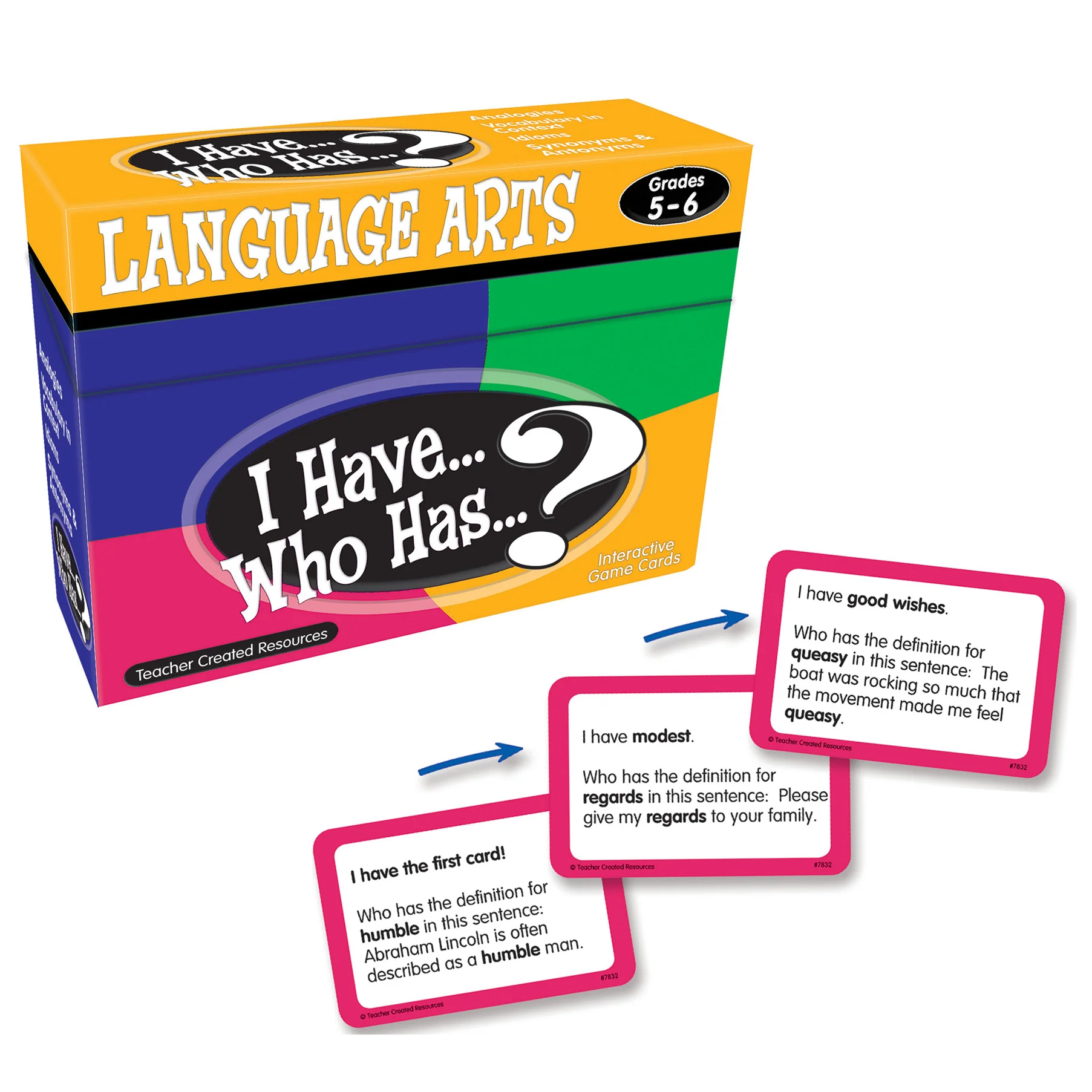 Teacher Created Resources I Have, Who Has Language Arts Game - Grades 5-6 - Image 3