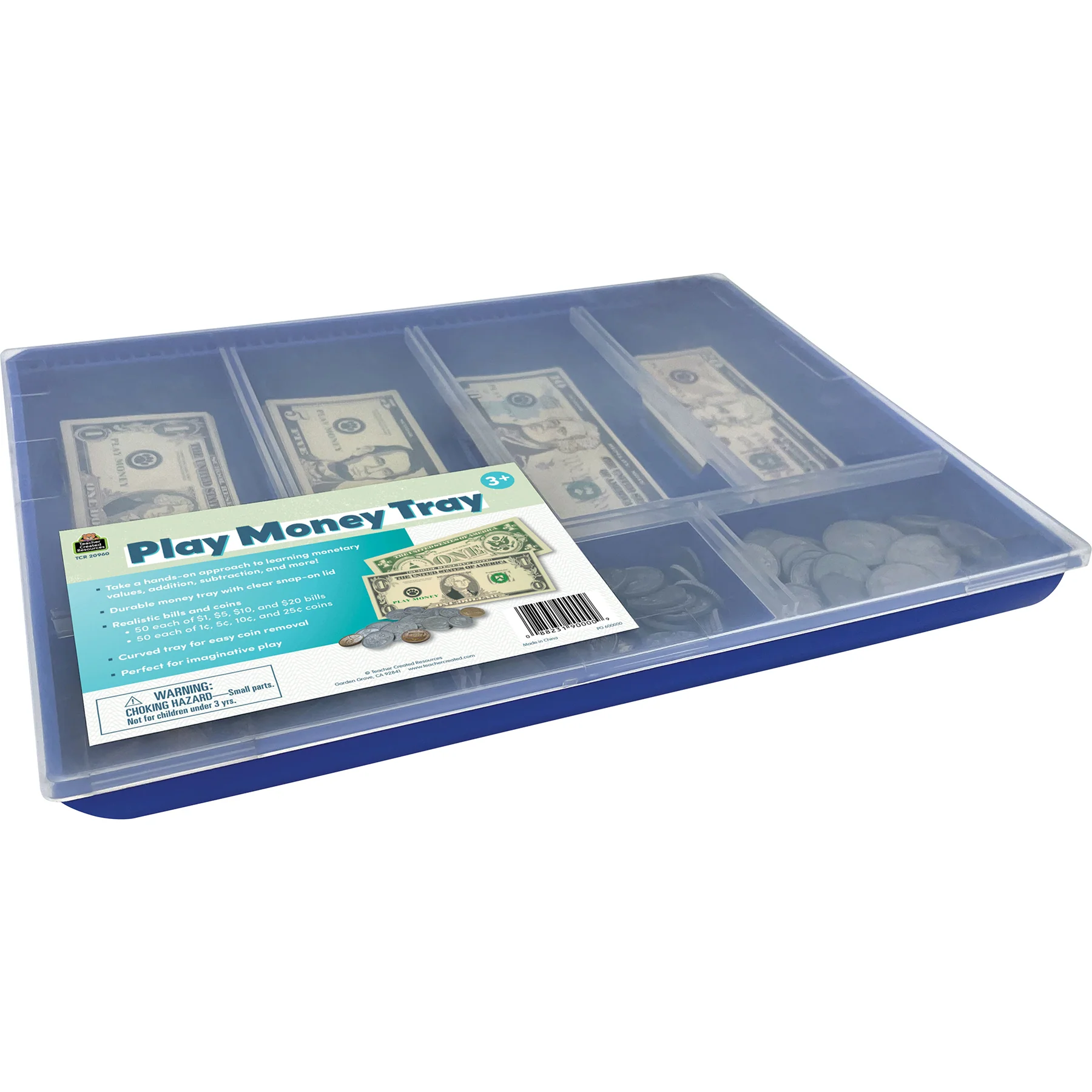 Teacher Created Resources Play Money Tray - Interactive Learning Set - Image 2
