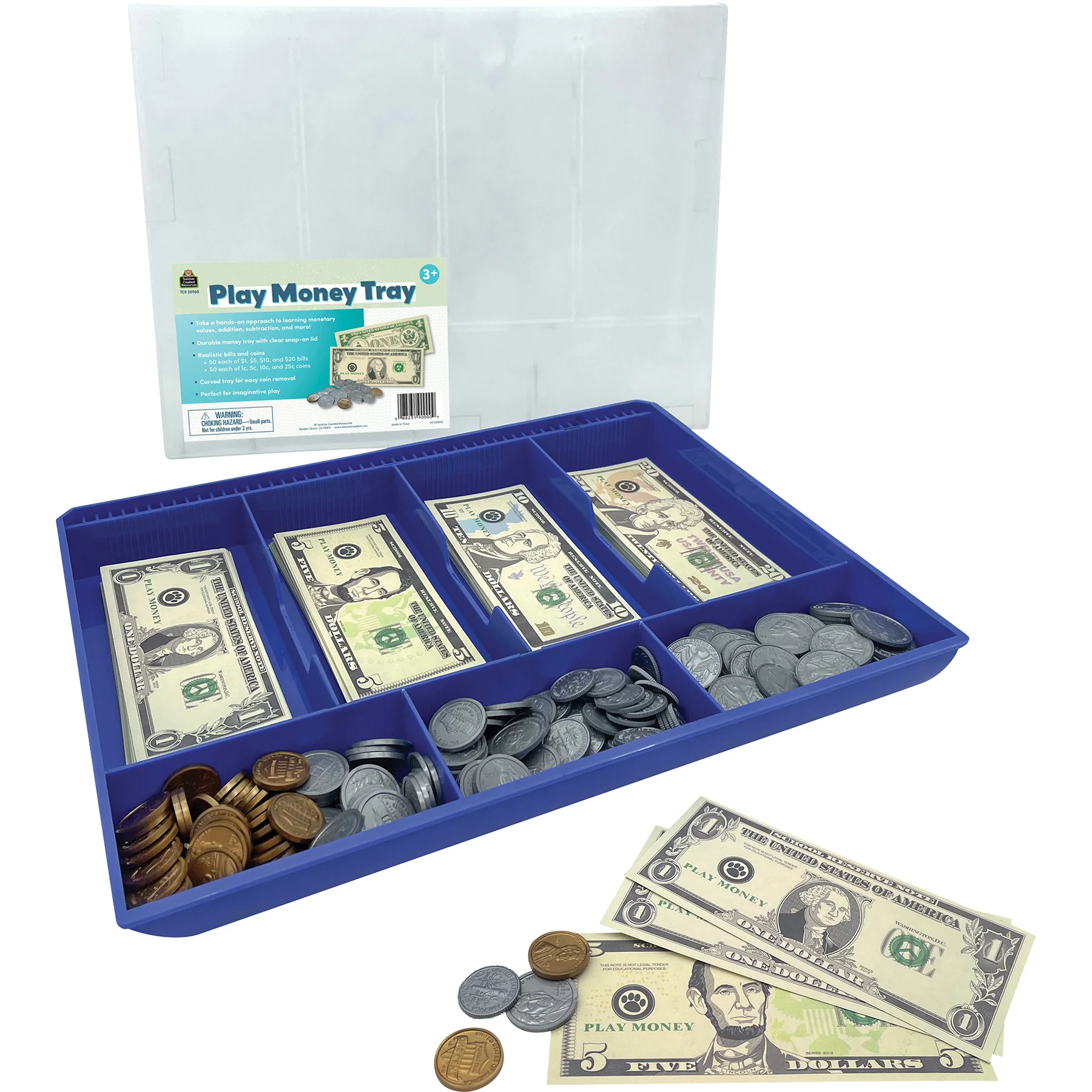 Teacher Created Resources Play Money Tray - Interactive Learning Set - Image 4